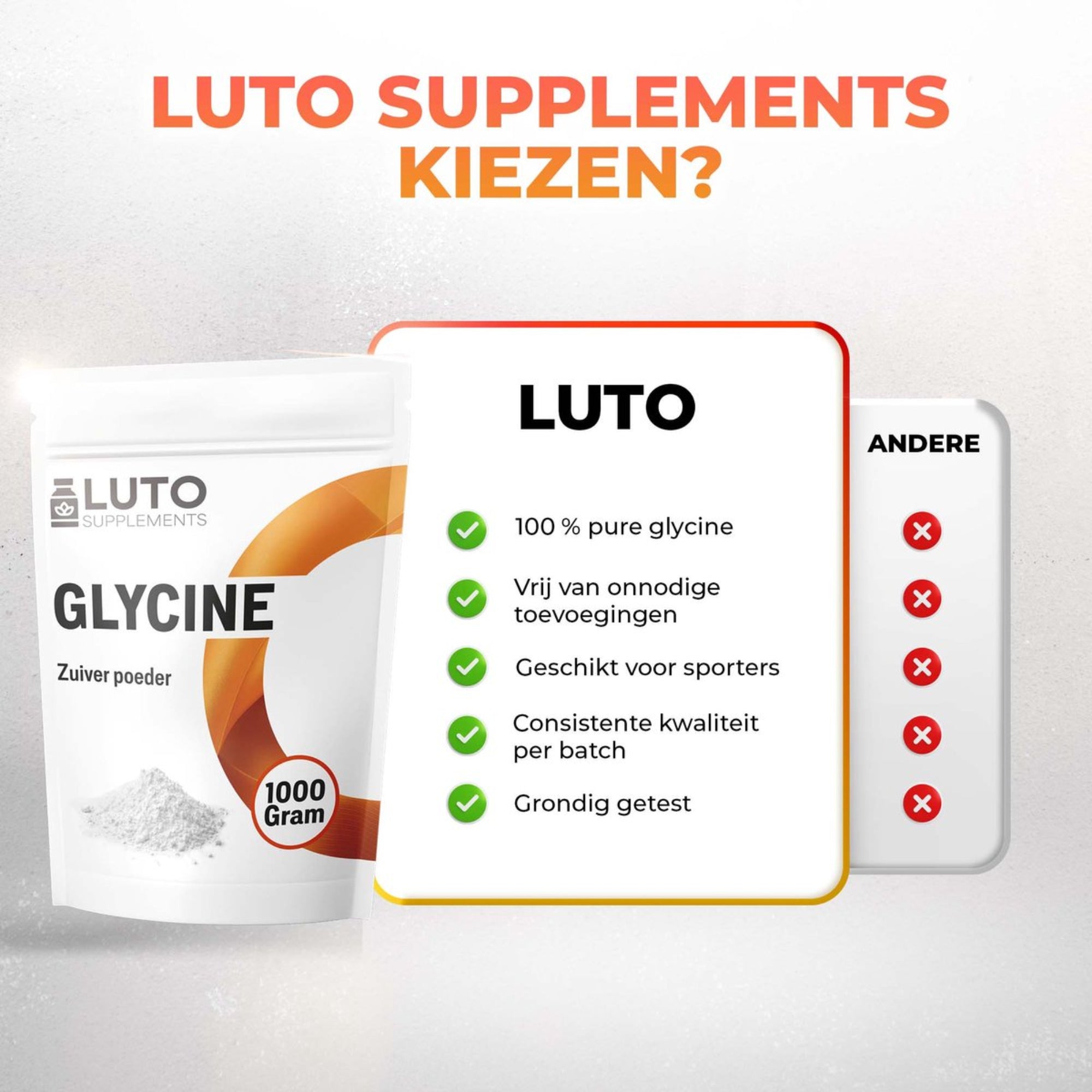 Glycine Poeder | 1000g | LUTO Supplements