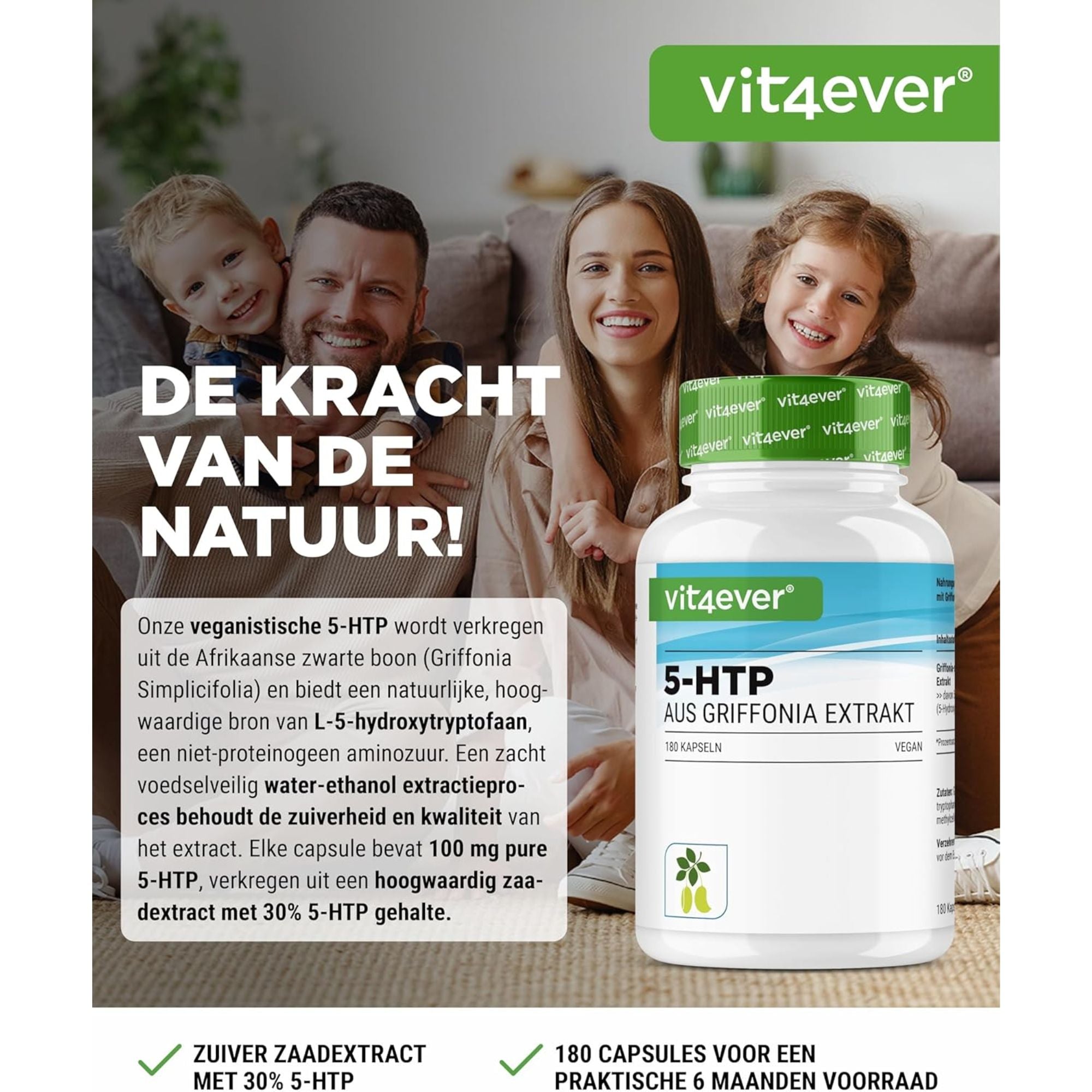 5-HTP | 100mg | 180 Capsules | Vit4ever