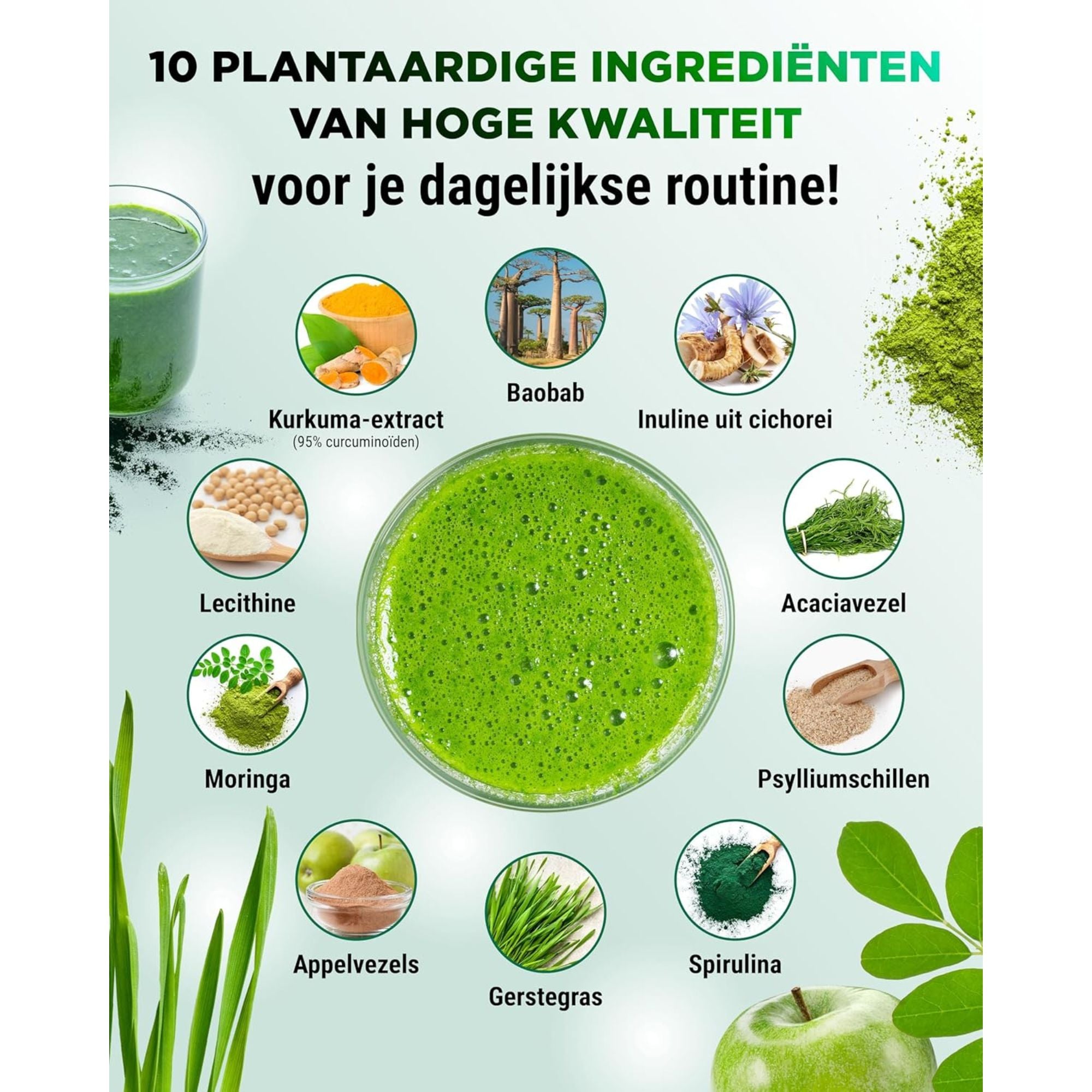 Daily Greens & Fibers Groene Appel | 600g | Vit4ever