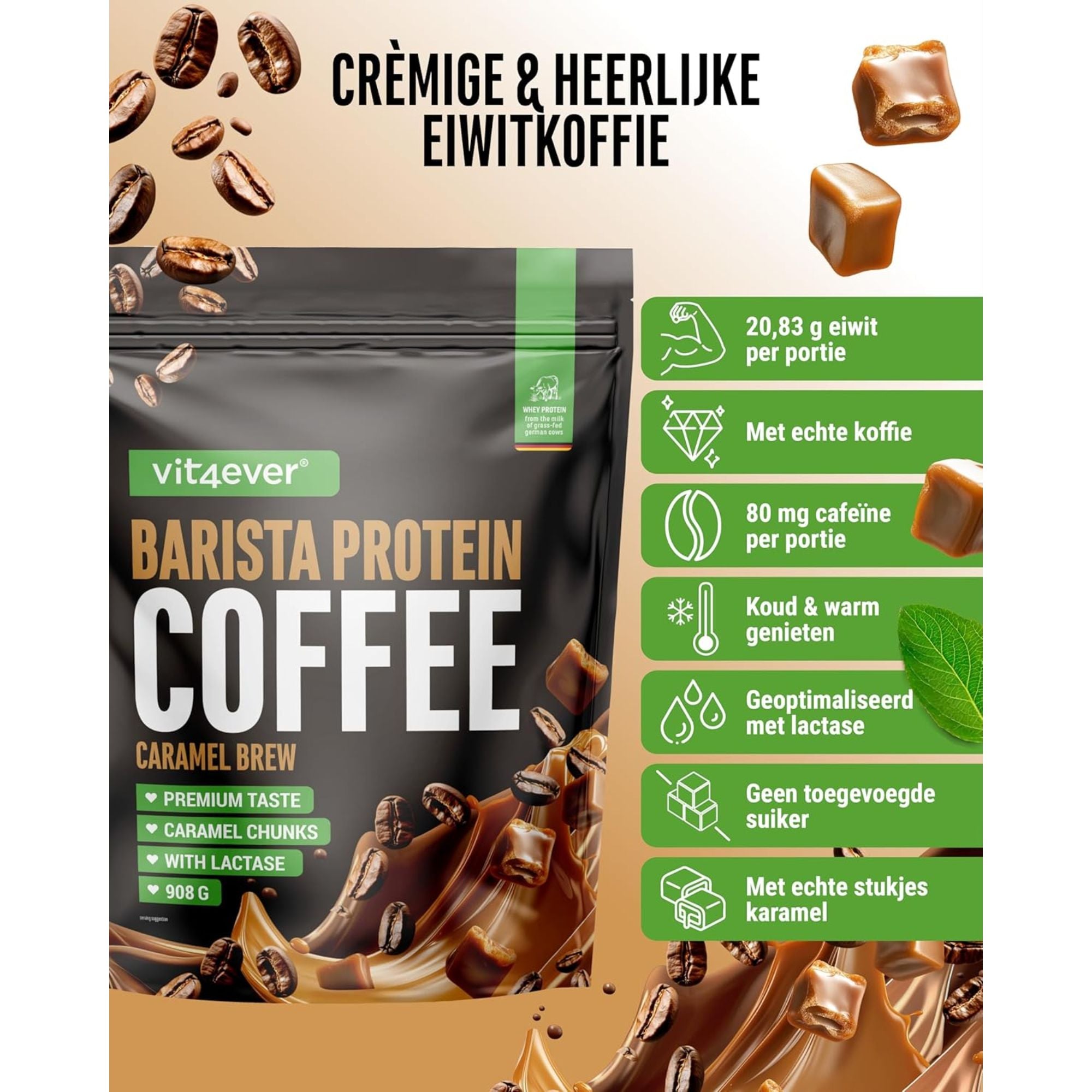 Barista Whey Caramel 908g | Vit4ever