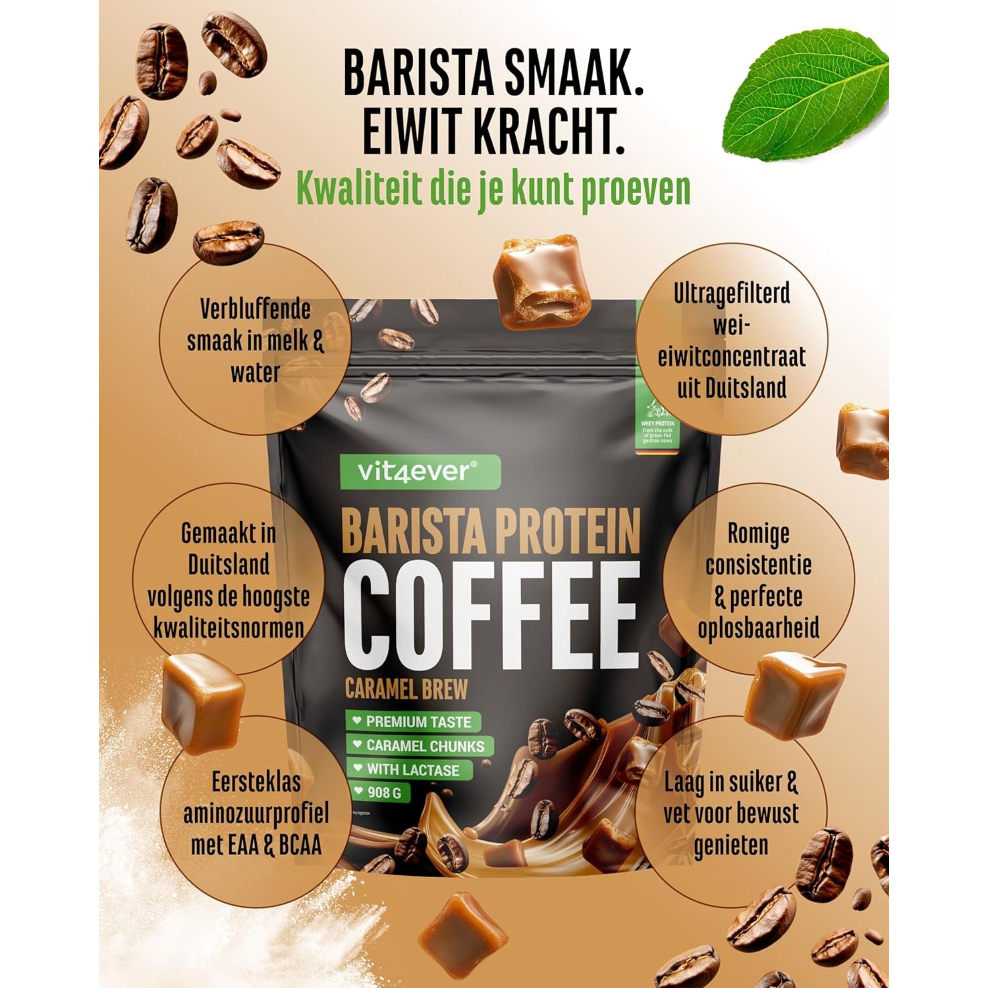 Barista Whey Caramel 908g | Vit4ever