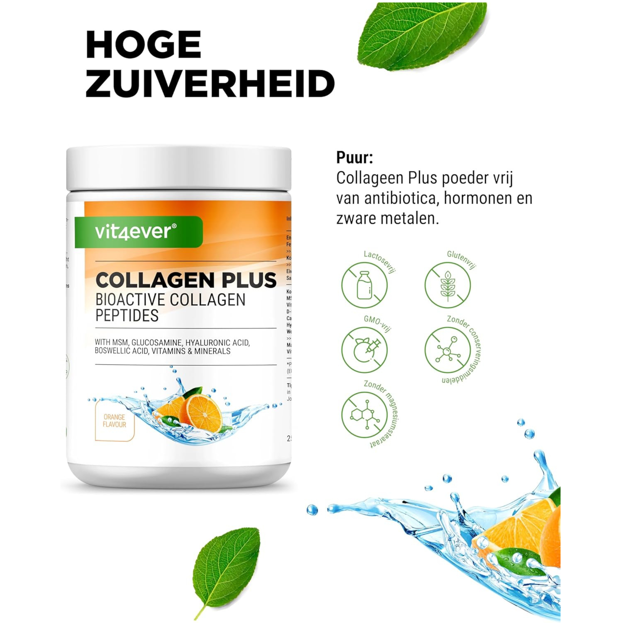 Collageen Plus Sinaasappel | 500g | Vit4ever