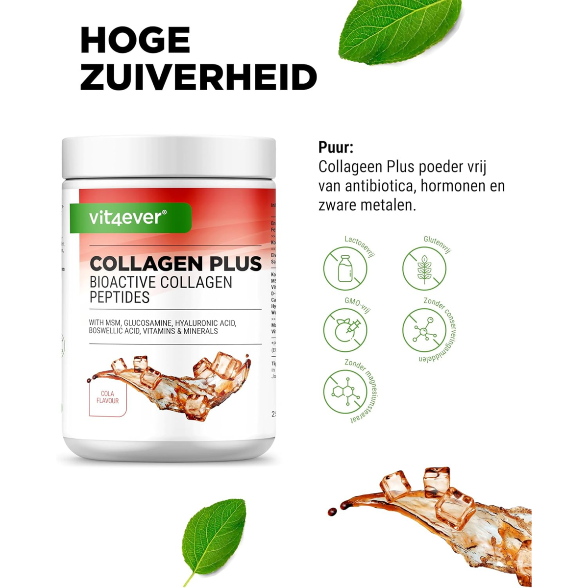 Vit4ever Collageen Plus Cola - ideaal als aanvulling op je voeding