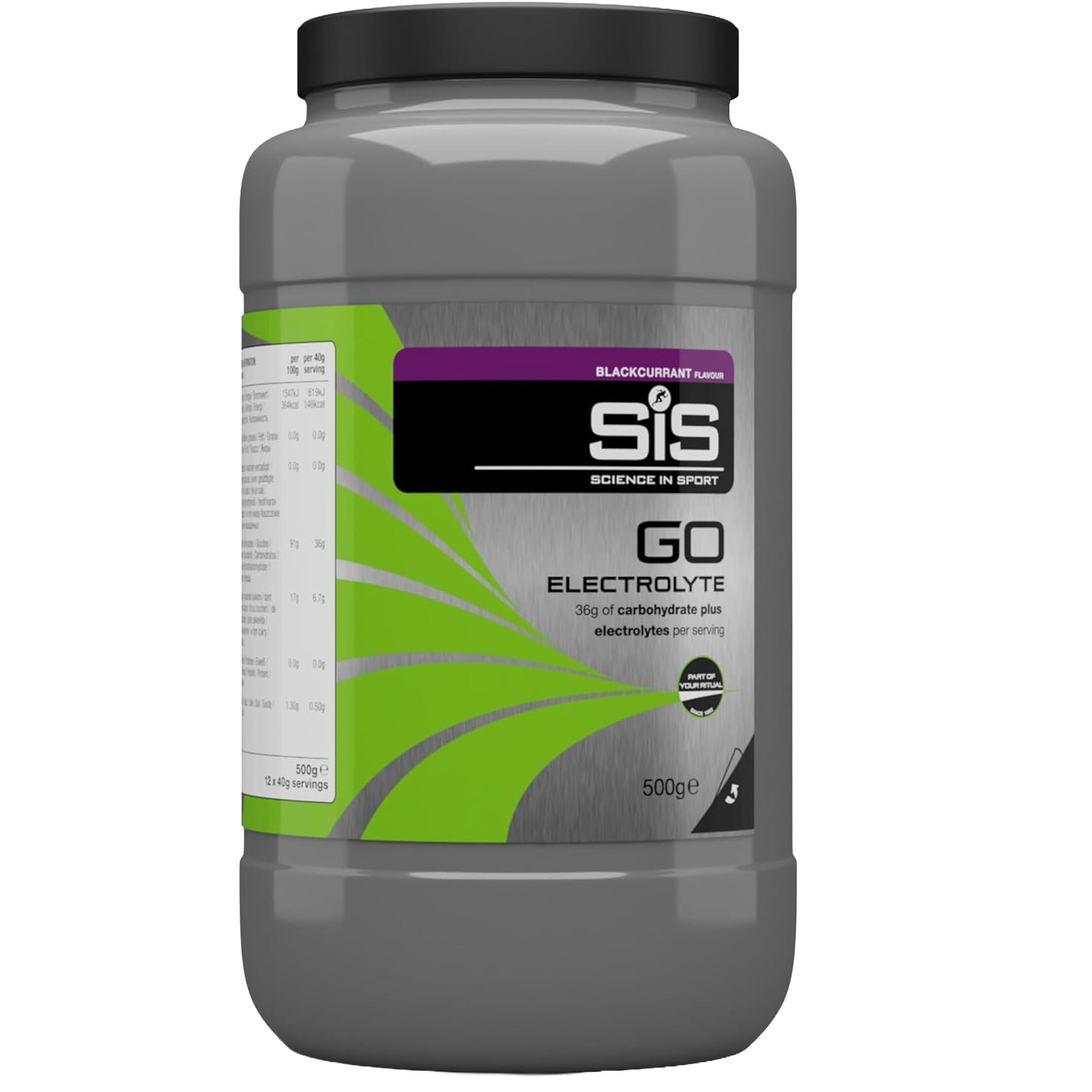 #Inhoud_500g SiS GO Electrolyte poeder 500 gram met Blackcurrant smaak voor snelle hydratatie en energie tijdens het sporten.