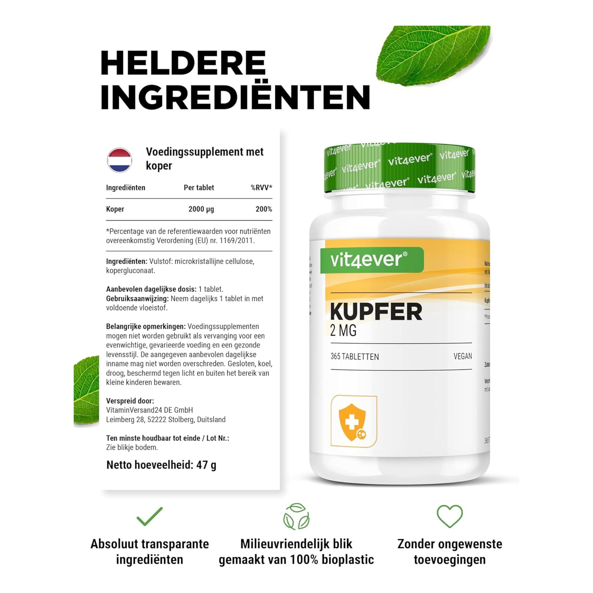 Vit4ever koper tabletten