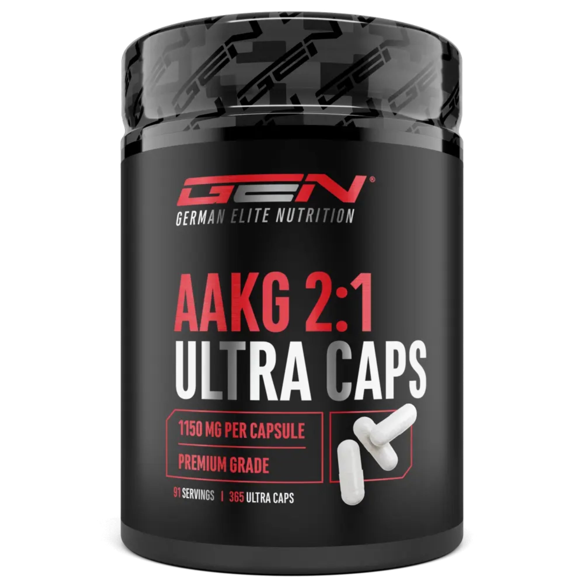 AAKG Ultra Caps (Arginin-Alpha-Ketoglutarat) 1150 mg | 365 Kapseln | German Elite Nutrition