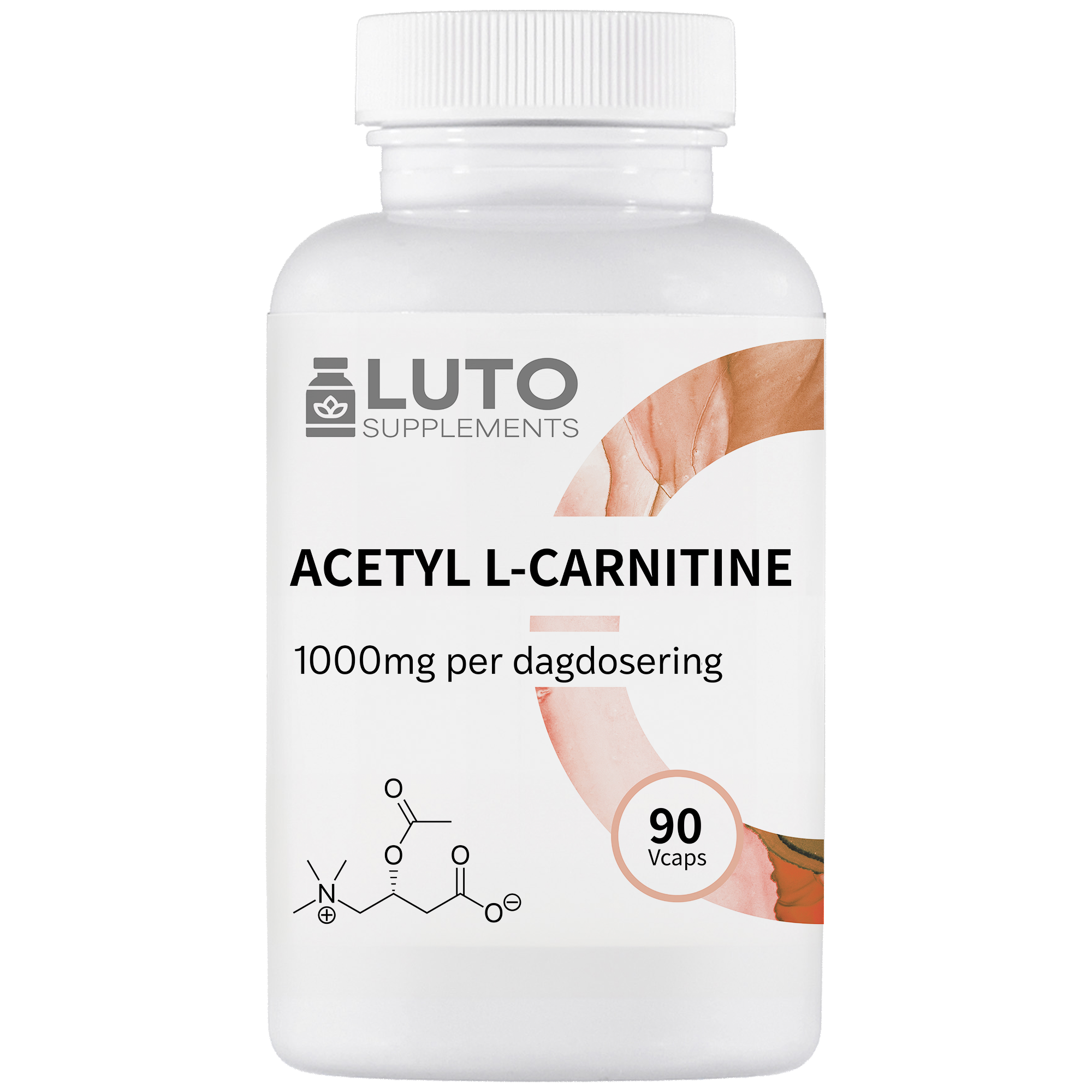 Acetyl L-Carnitine 1000mg + Vitamine B12 | 90 plantaardige capsules | LUTO Supplements