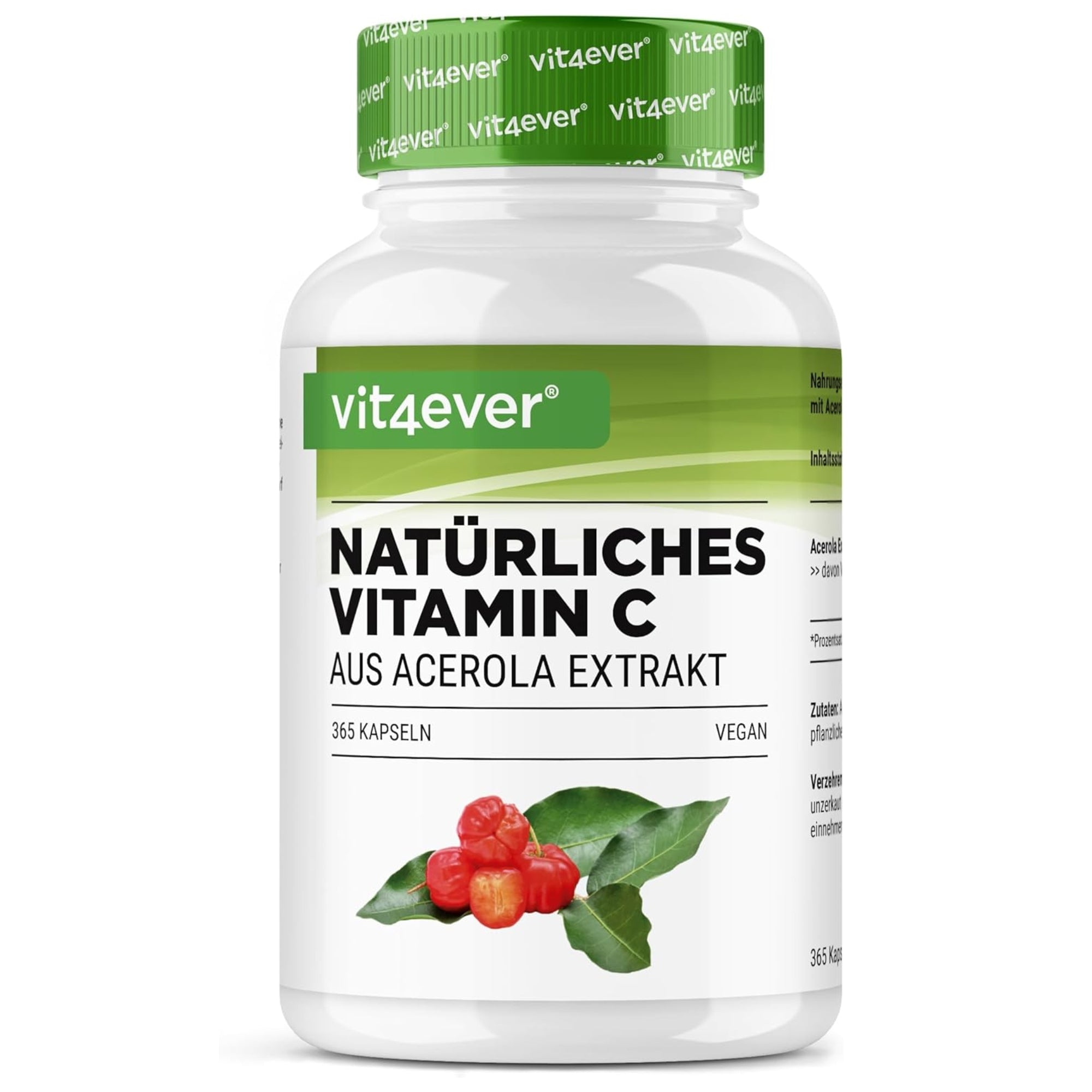 Acerola Extract Natuurlijke Vitamine C | 240 Capsules | Vit4ever