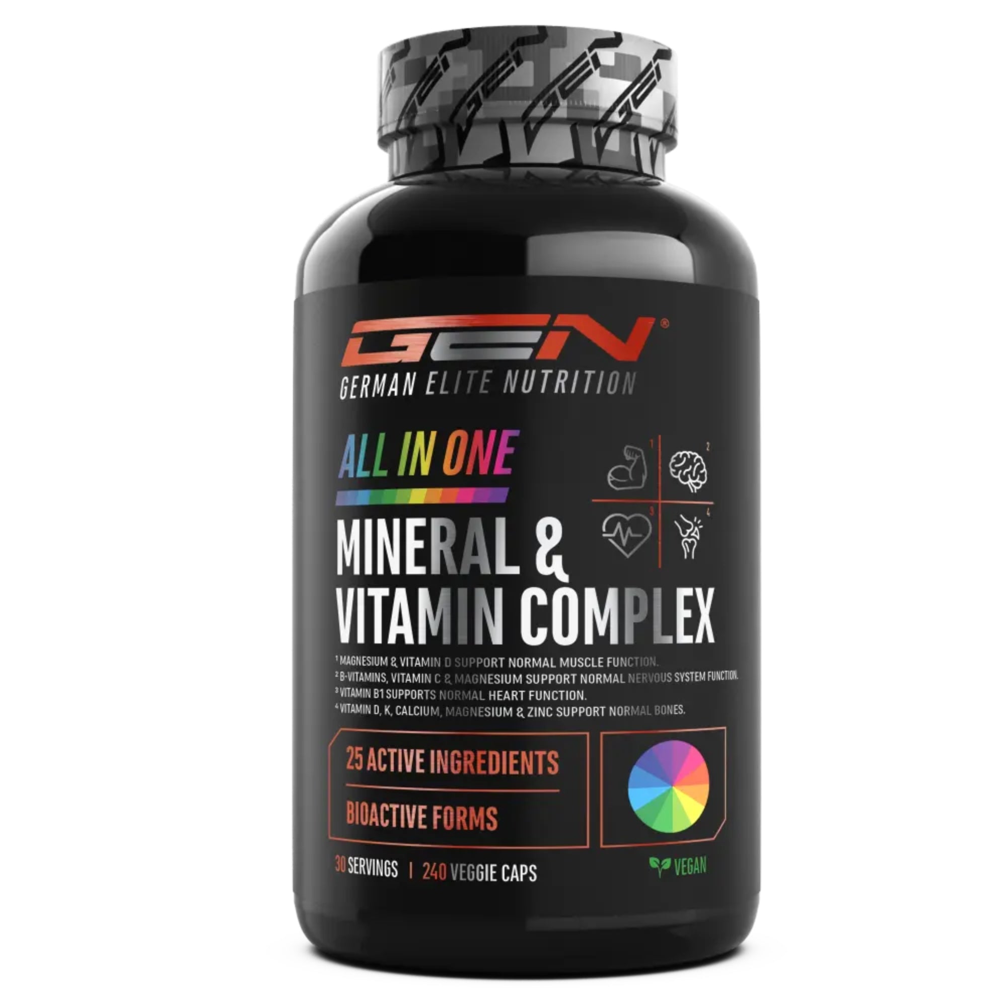 All in One Mineralen & Vitaminen Complex | 240 Capsules | German Elite Nutrition