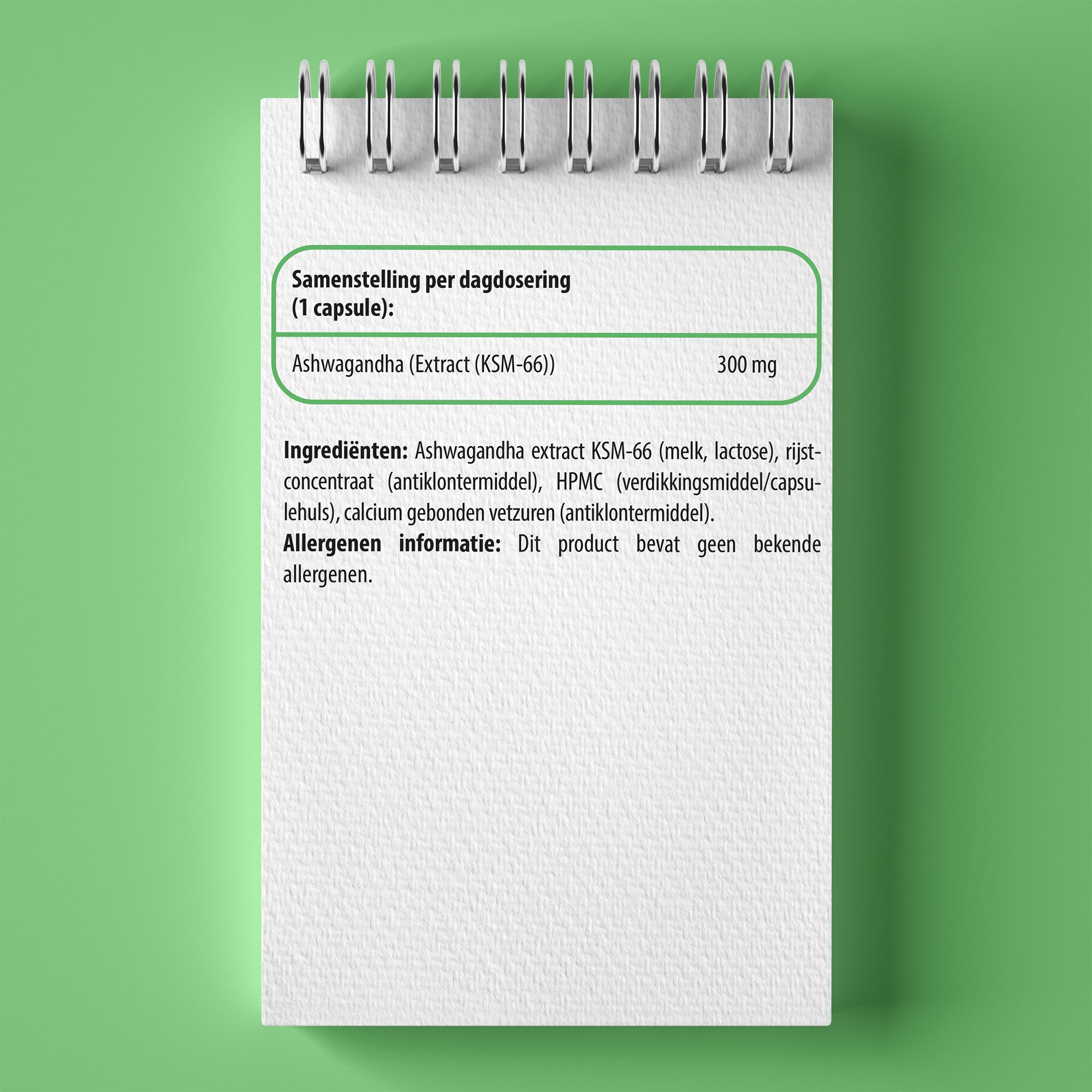Ashwagandha KSM 66 ingrediënten Luto supplements