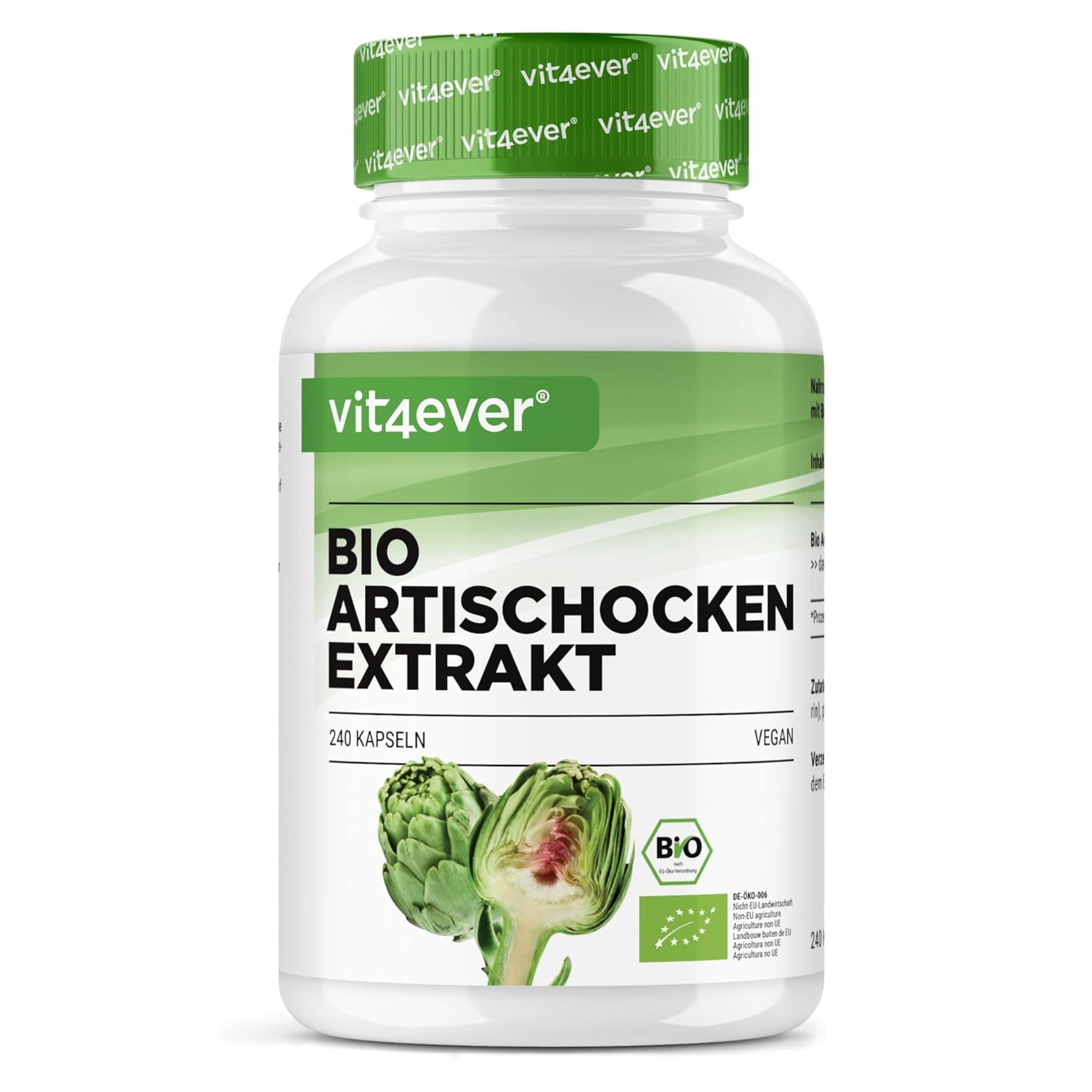 Bio-Artischockenextrakt | 240 Kapseln | Vit4ever