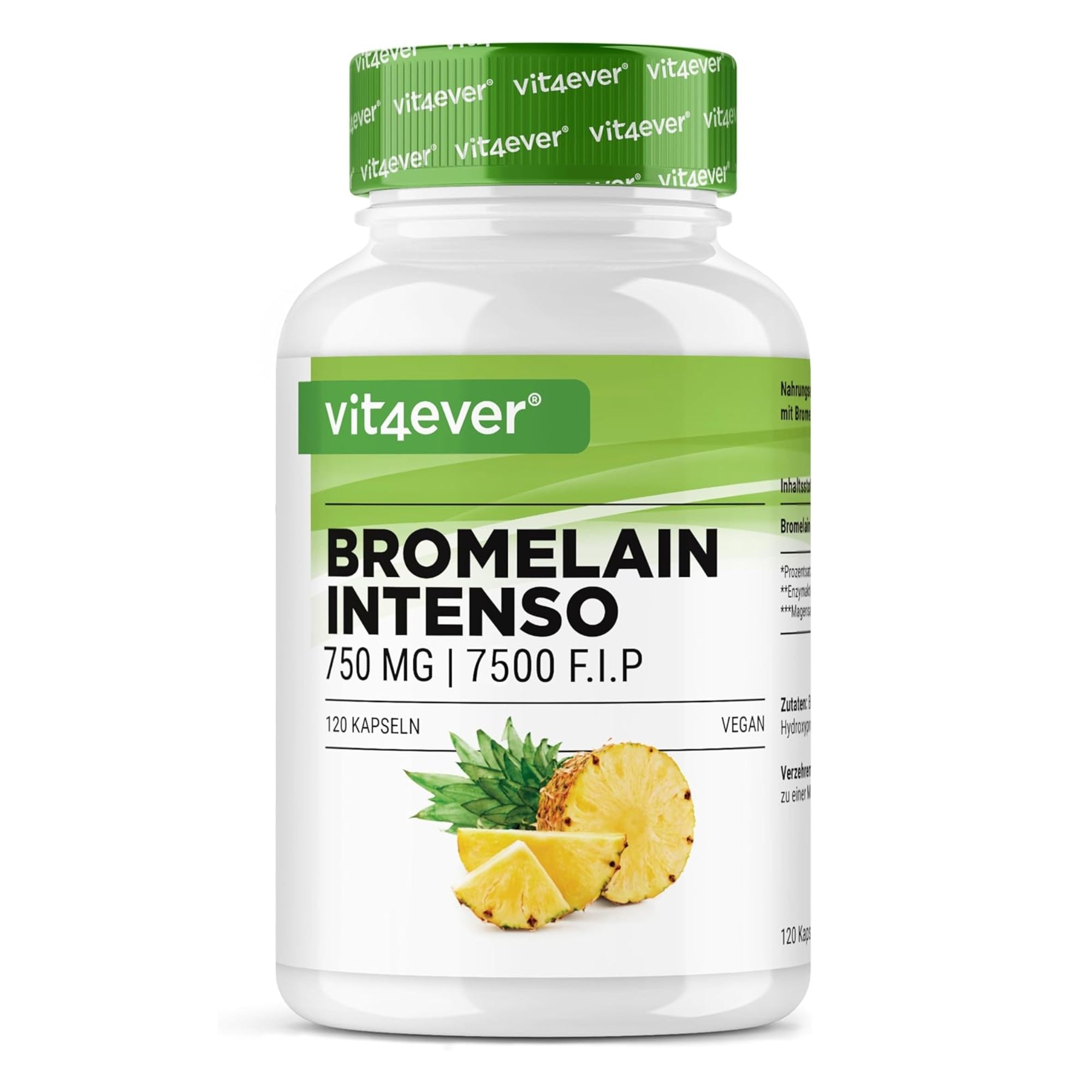 Bromelain 7.500 FIP | 120 Kapseln | Vit4ever