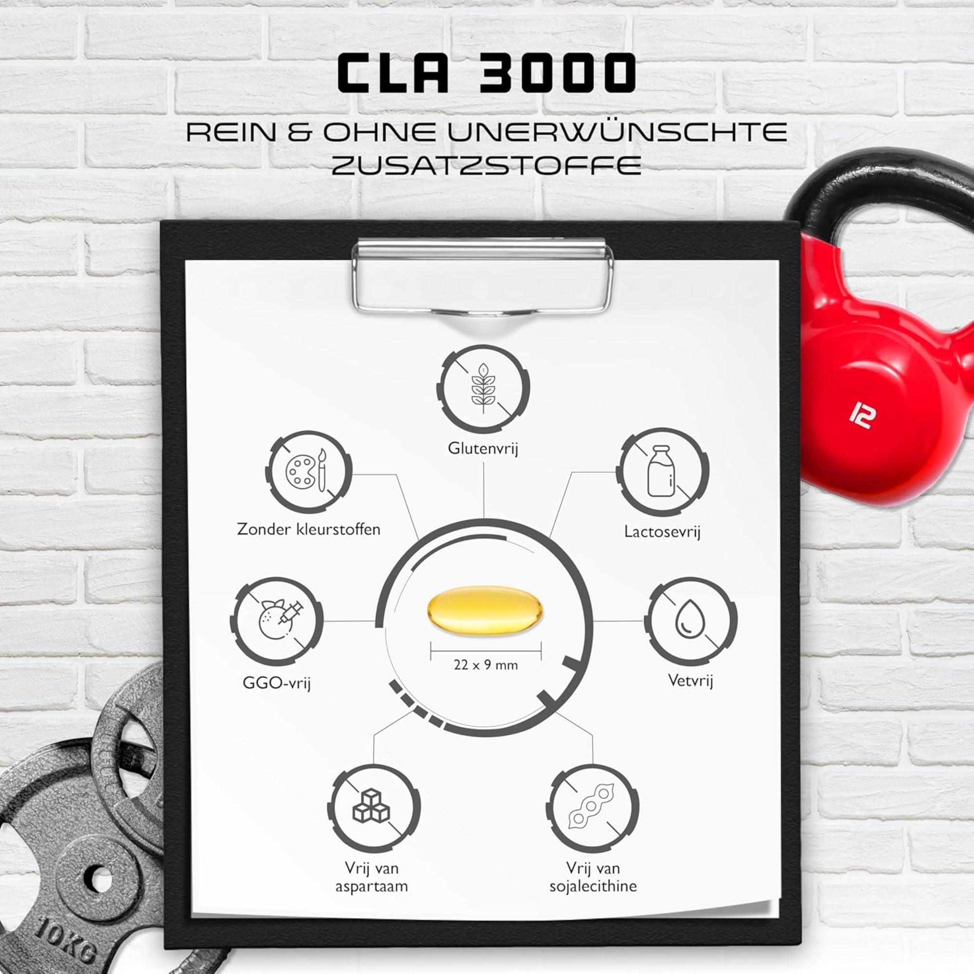 German Elite Nutrition CLA (Geconjugeerd Linolzuur) 1000mg - productverpakking met 240 softgels