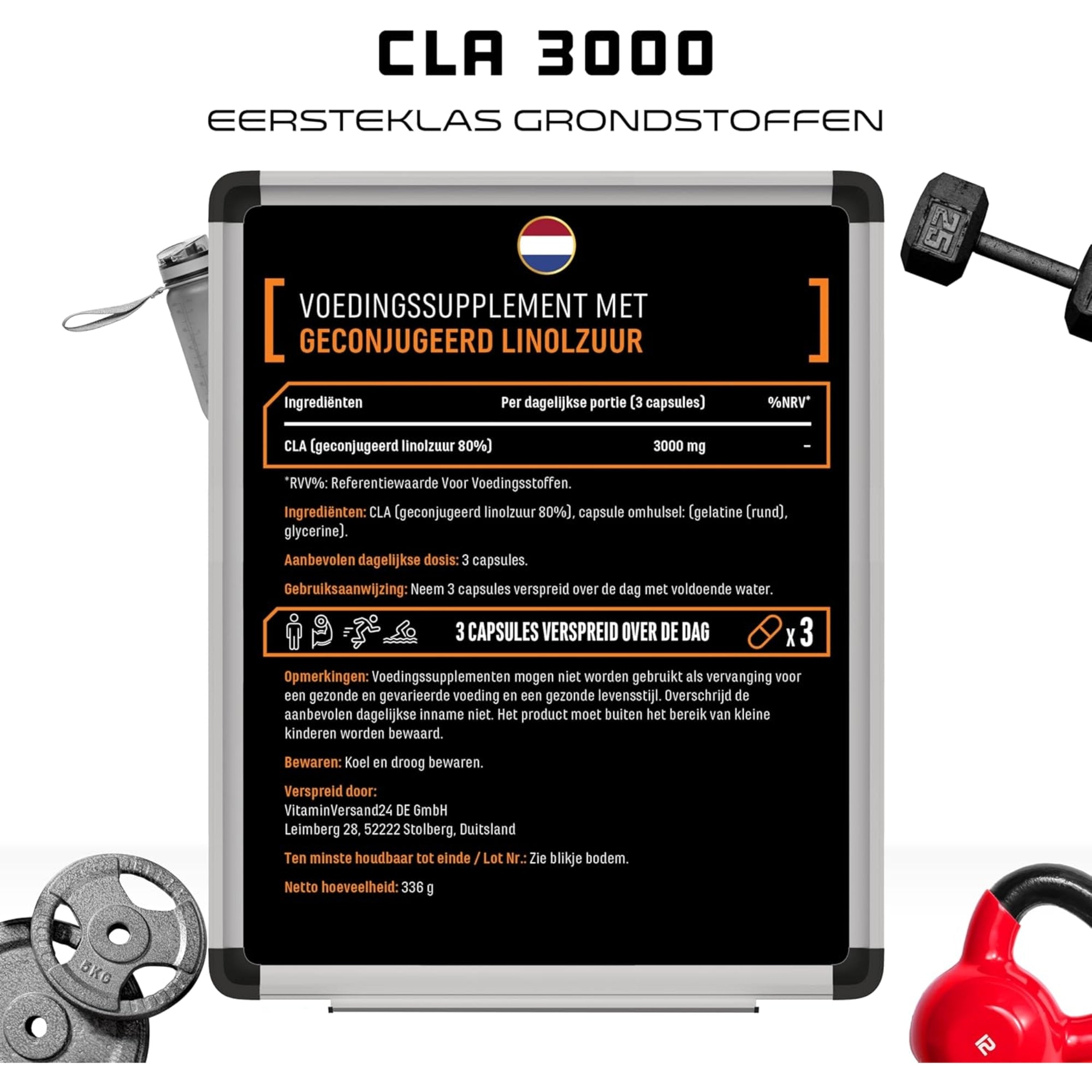 German Elite Nutrition CLA (Geconjugeerd Linolzuur) 1000mg van hoge zuiverheid
