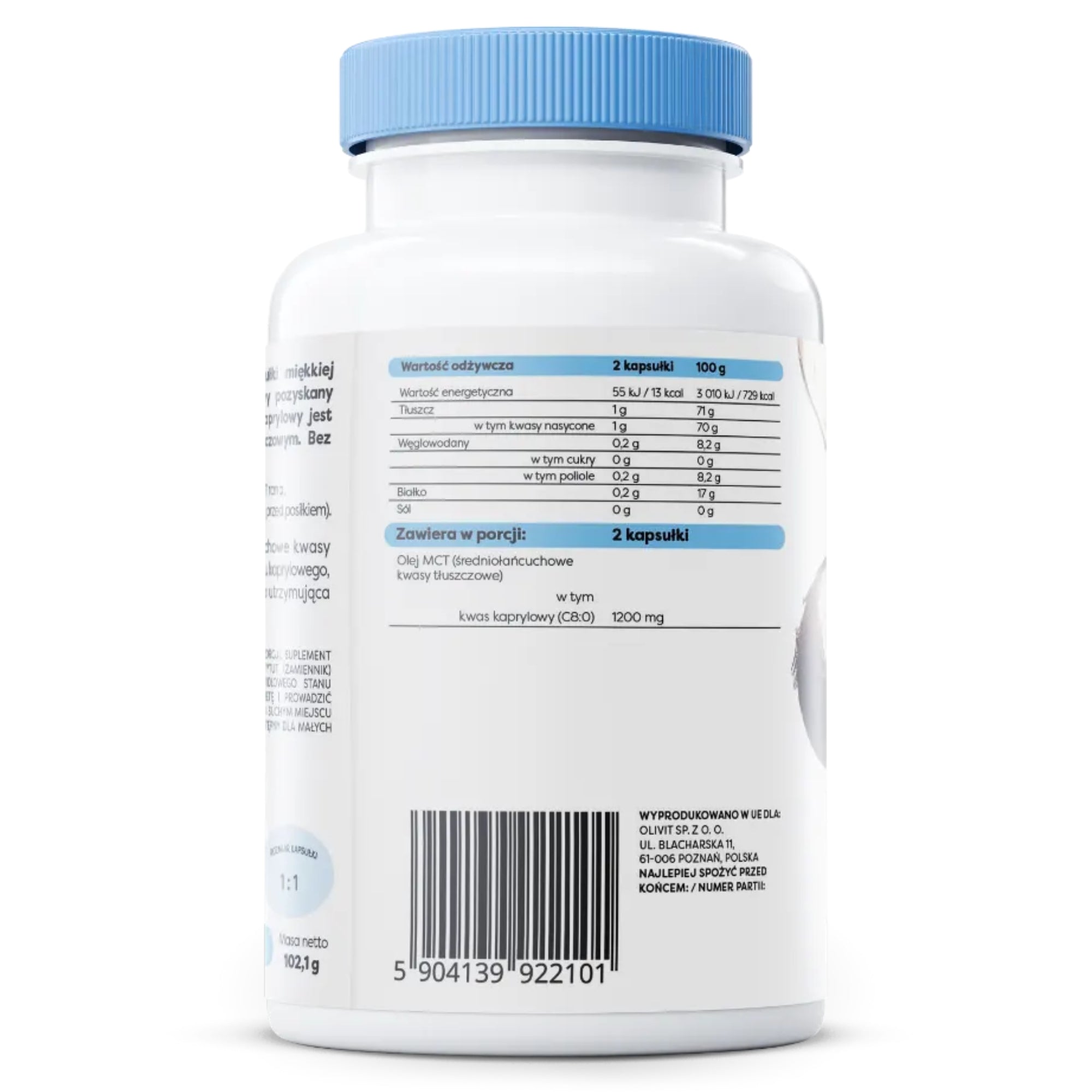 Caprylic Acid - MCT olie 1200 mg | 120 Capsules | Osavi