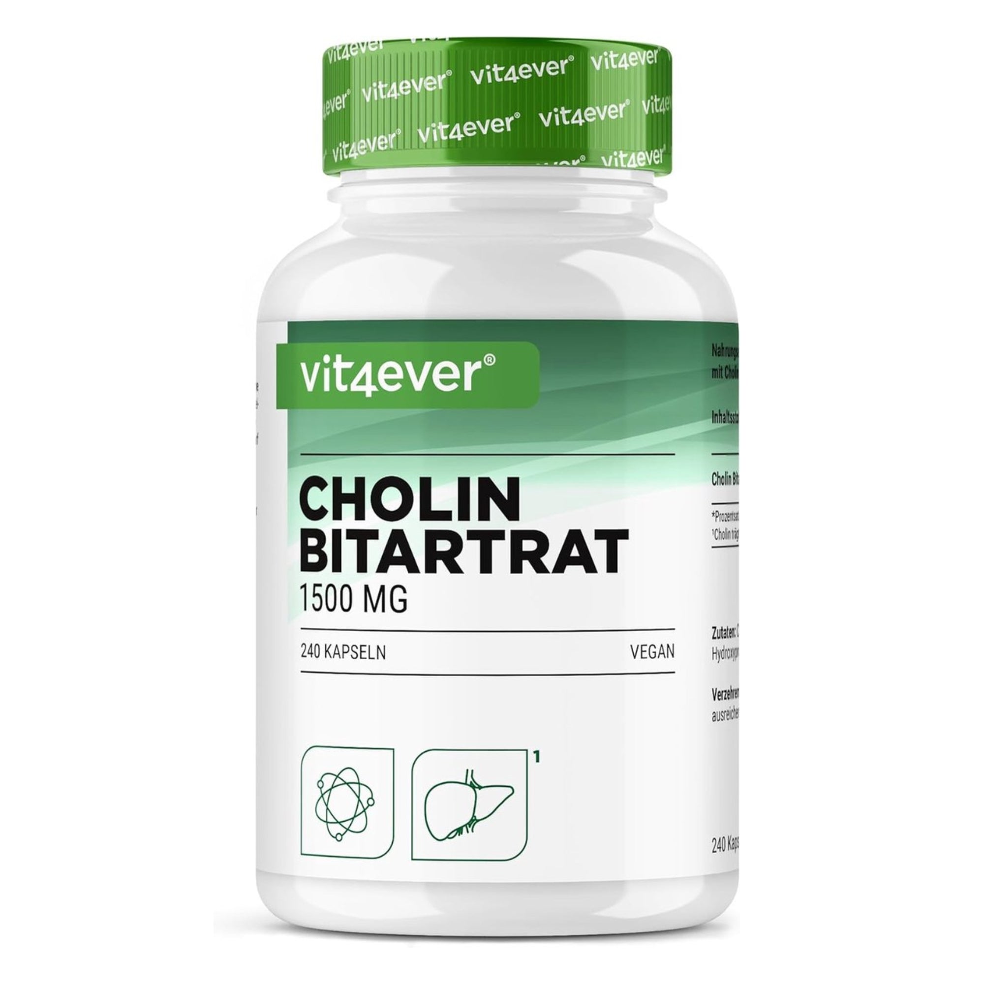 Choline Bitartraat 750mg | 240 Capsules | Vit4ever