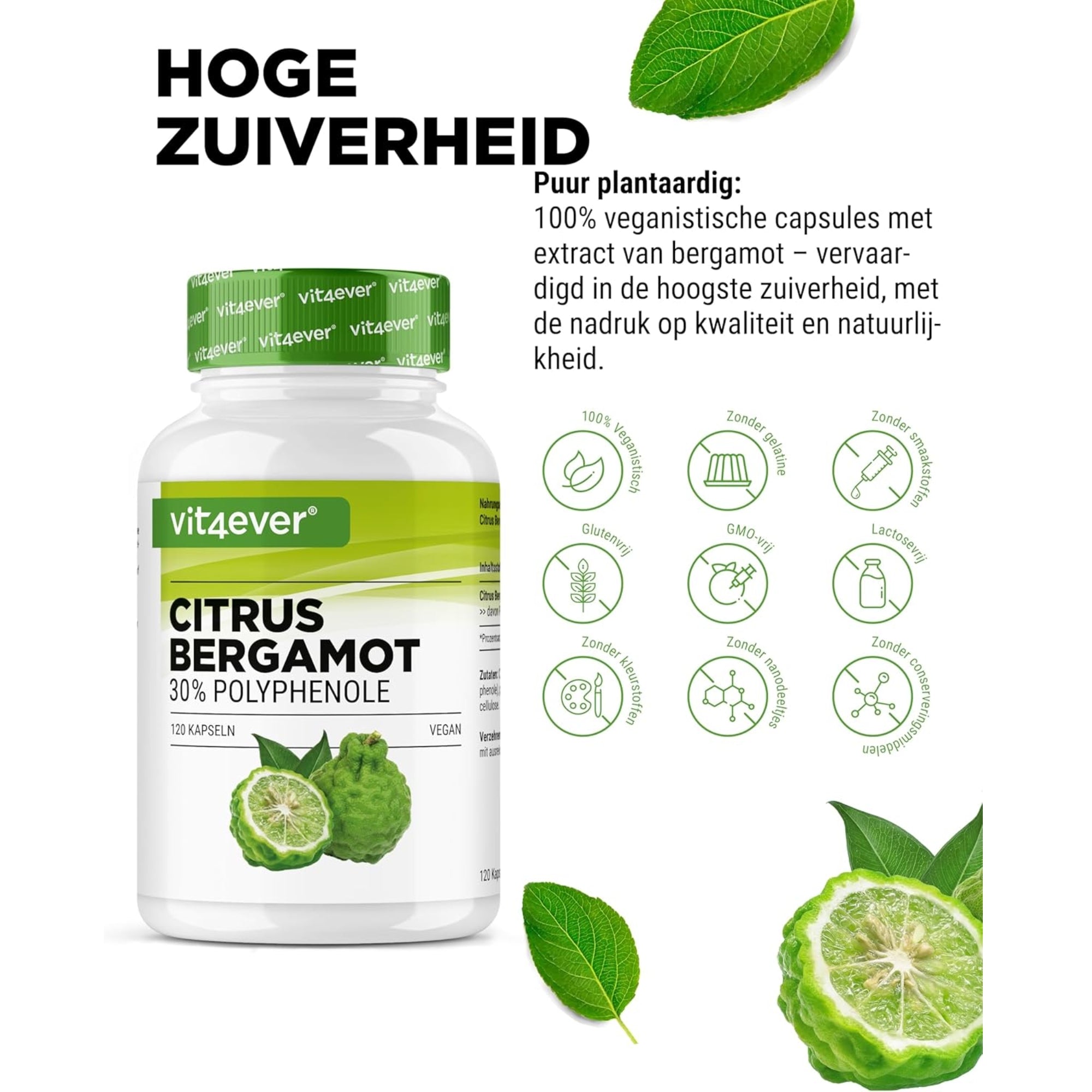 Citrus Bergamot 750mg | 120 capsules | Vit4ever