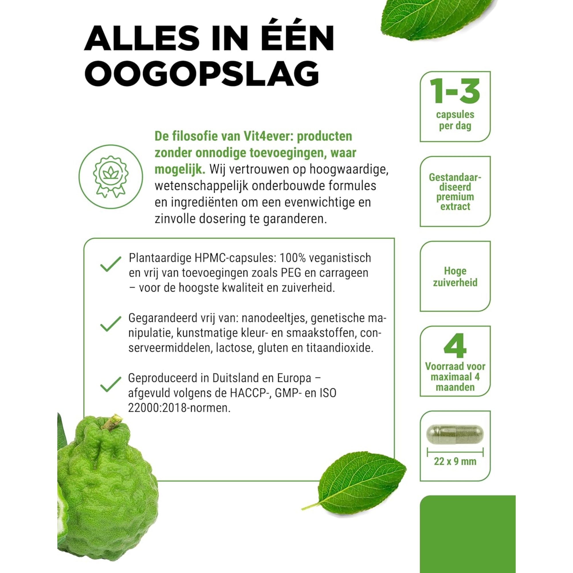 Citrus Bergamot 750mg | 120 capsules | Vit4ever