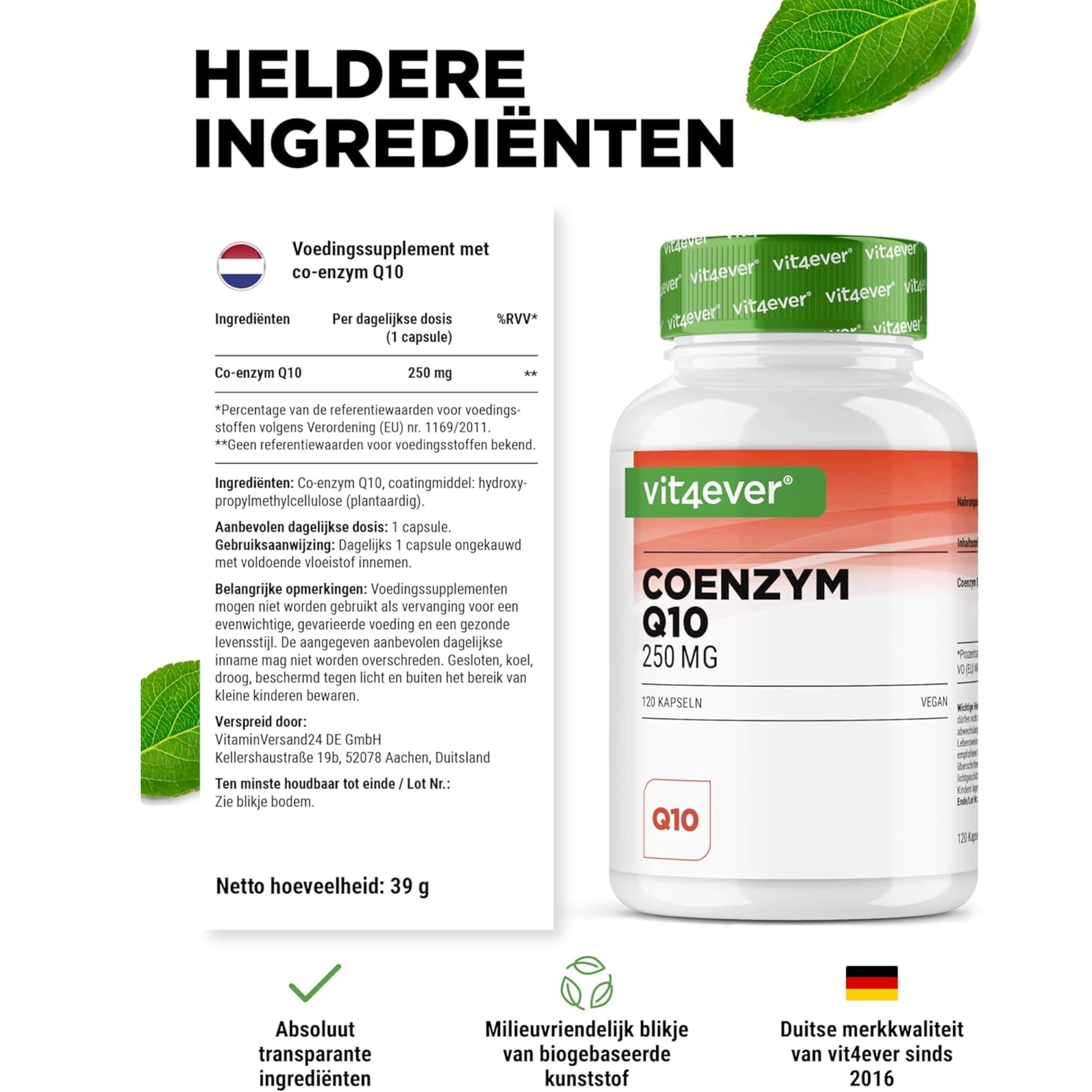 Co-enzym Q10 250 mg | Vit4ever