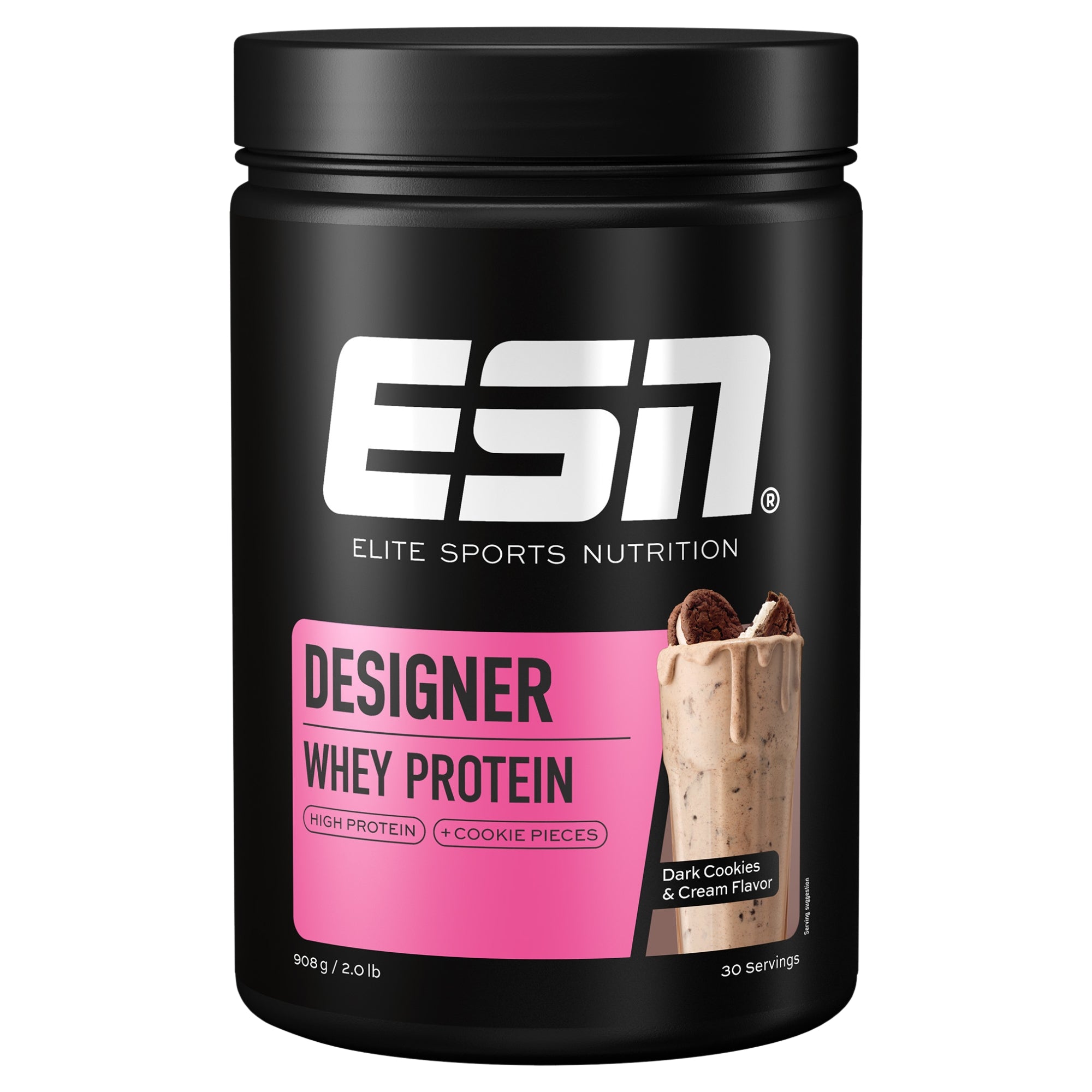 Designer Whey Protein Dark Cookies & Cream | 908 gram | ESN