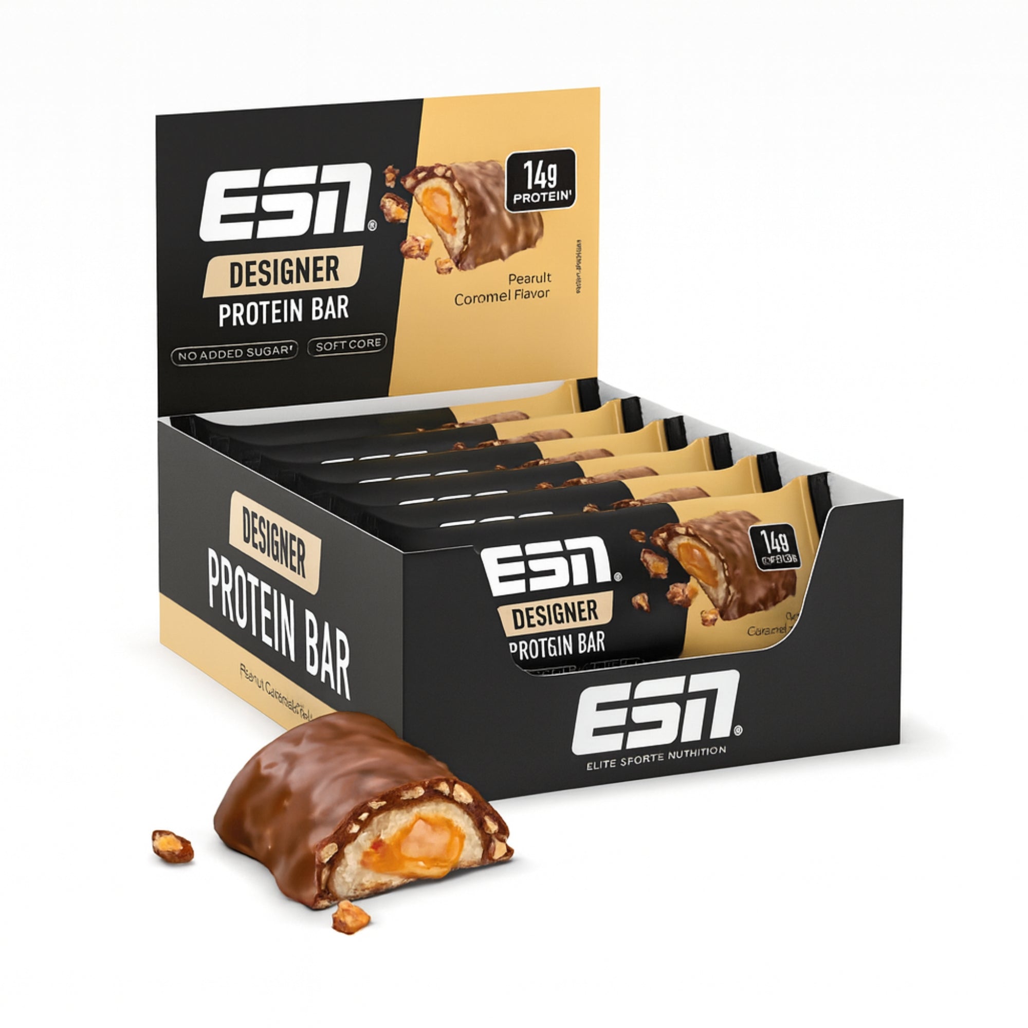 Peanut Caramel ESN designer protein bar
