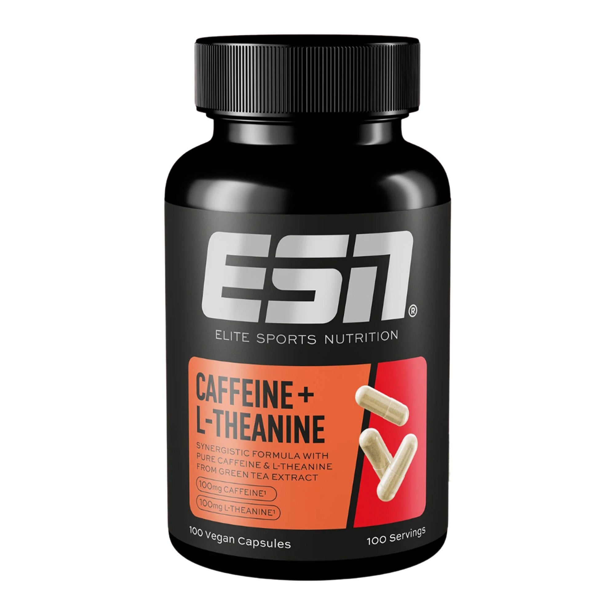Caffeine + L-Theanine ESN 100 Vegan Capsules 100 Servings