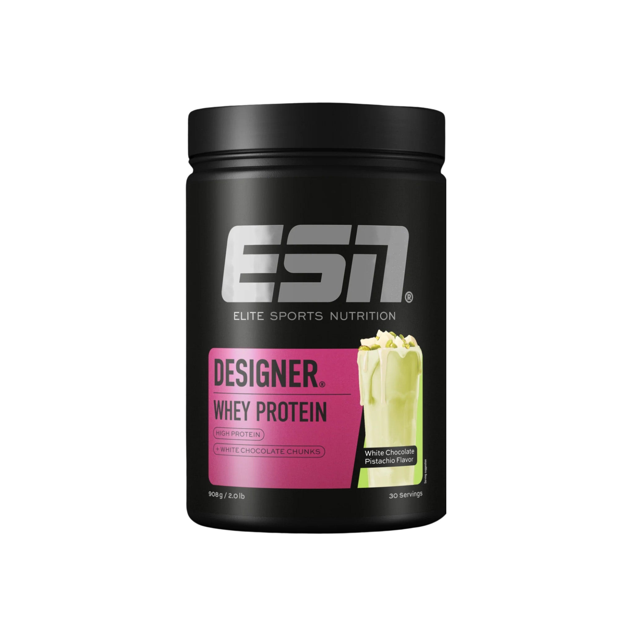 White Chocolate Pistachio ESN Whey Protein Designer 908g 30 Servings