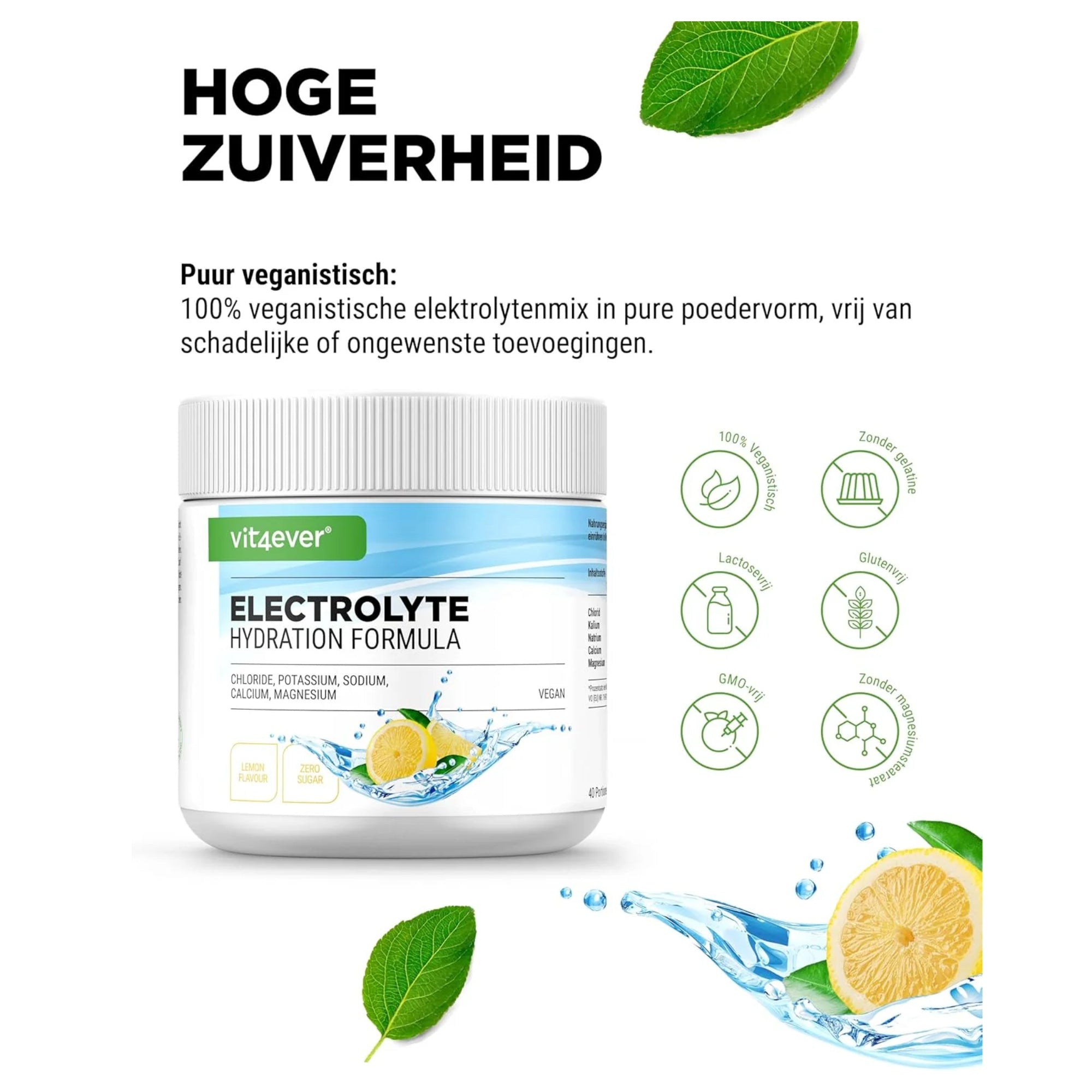 Elektrolyten hydratatie poeder USP's vit4ever
