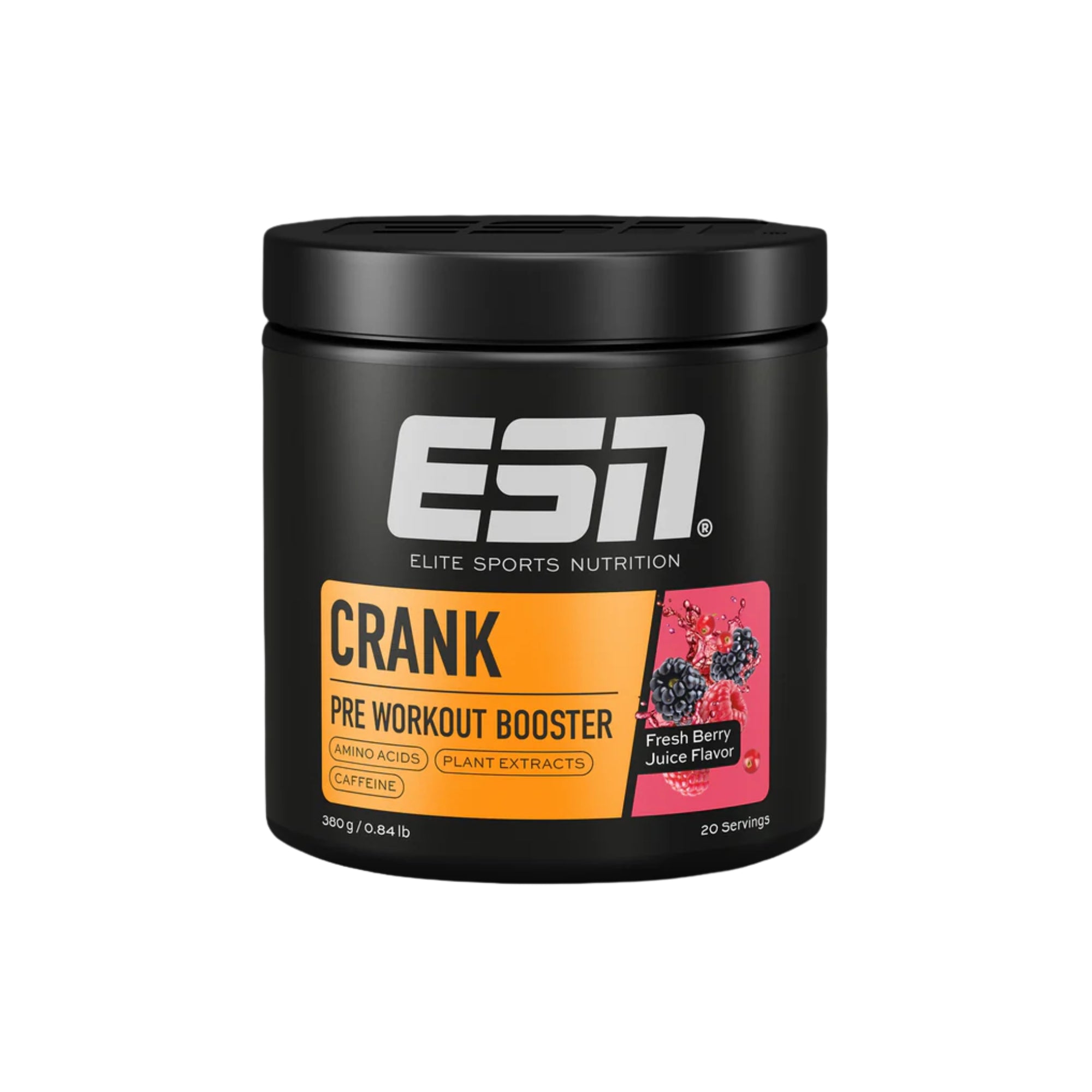 Fresh Berry Juice ESN Crank Pre Workout Booster 20 Servings