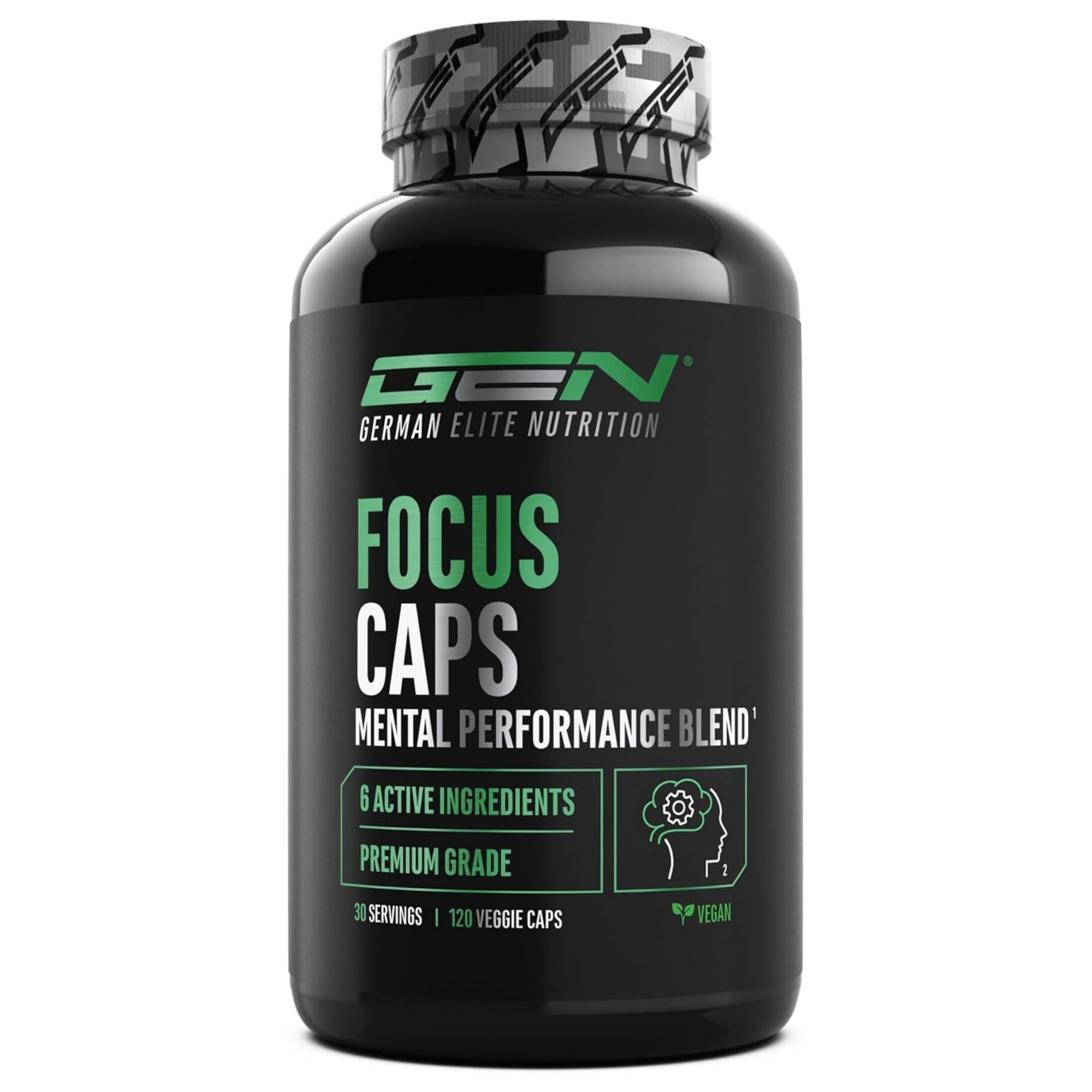 Focus Caps (Mental Performance Blend) 320mg cafeïne | 120 capsules | German Elite Nutrition