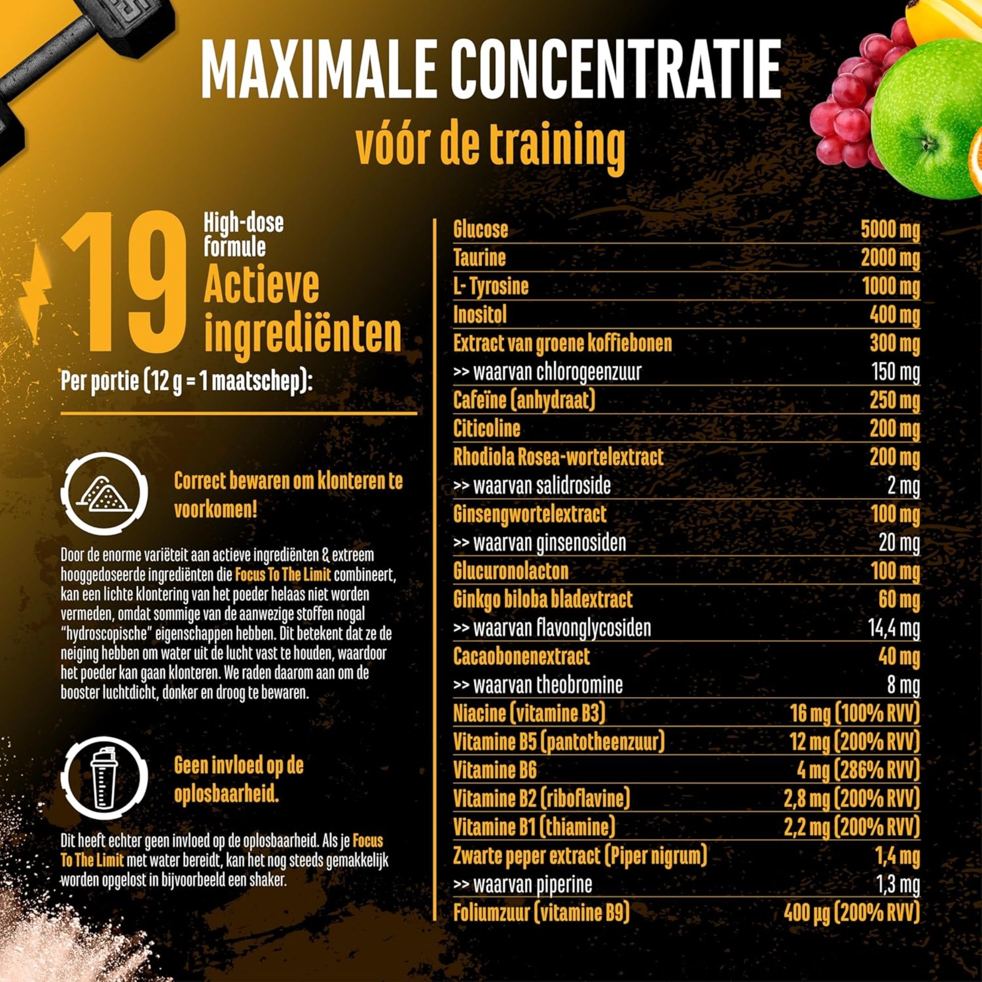 Fokus bis an die Grenzen | Pre-Workout | 240 g | German Elite Nutrition