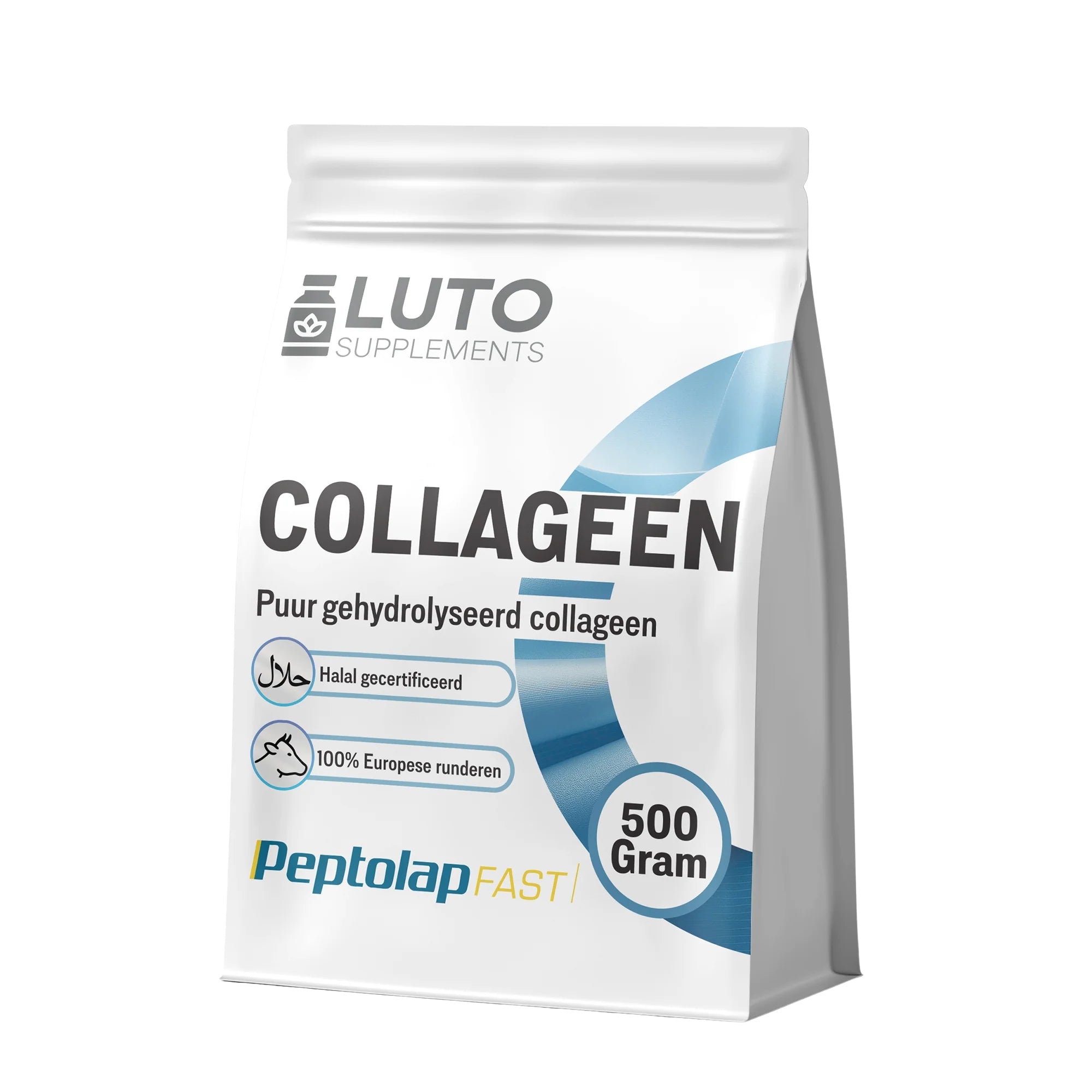 Peptolap Fast Gehydrolyseerd Halal Collageenpoeder Type I & III | 500g | LUTO Supplements