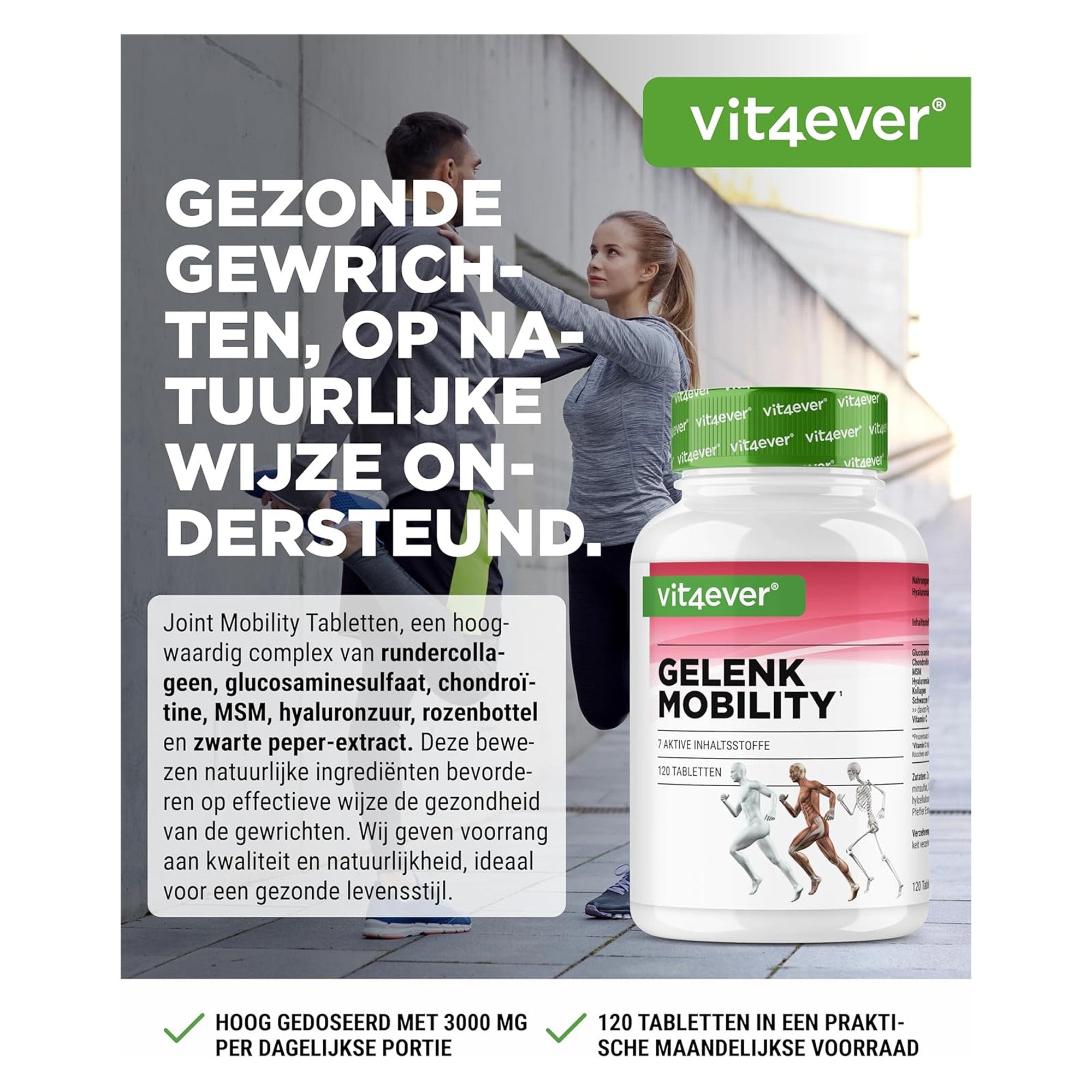 Gewricht en Mobiliteit | 120 tabletten | Vit4ever