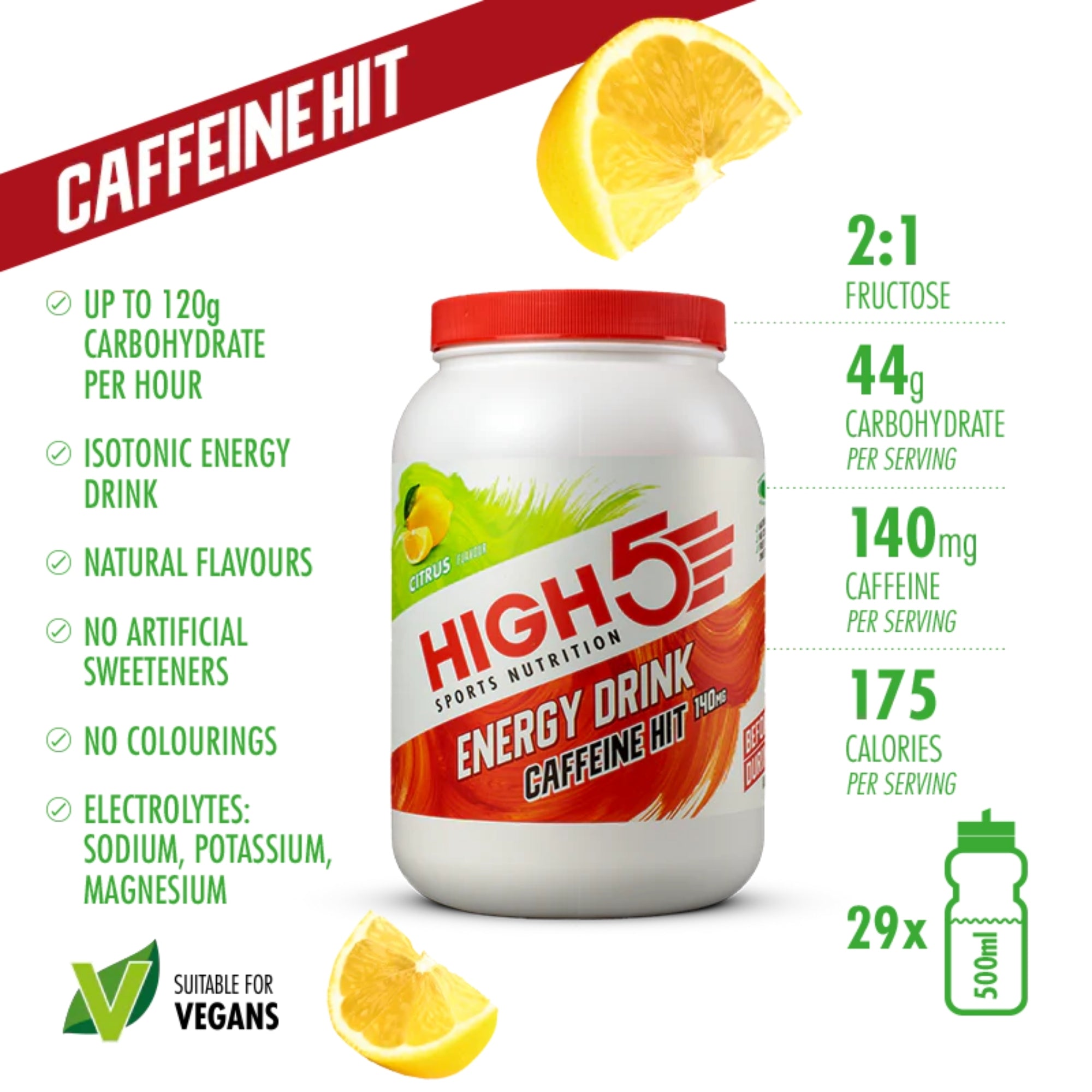 HIGH5 Energy Drink Cafeïne