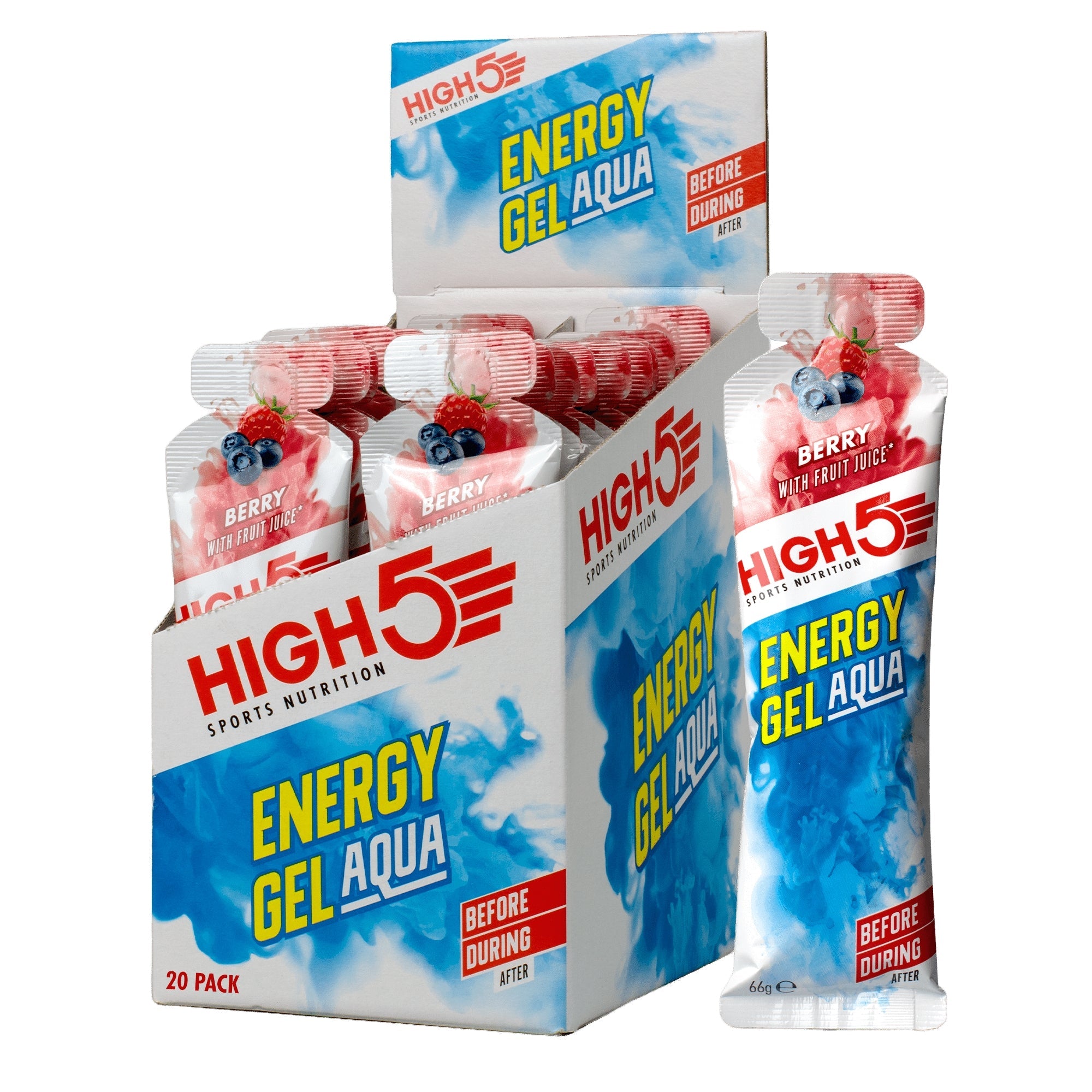 High5 Energy Gel Aqua Berry 20 x 66 g - sportsupplement | kopen in Nederland en België