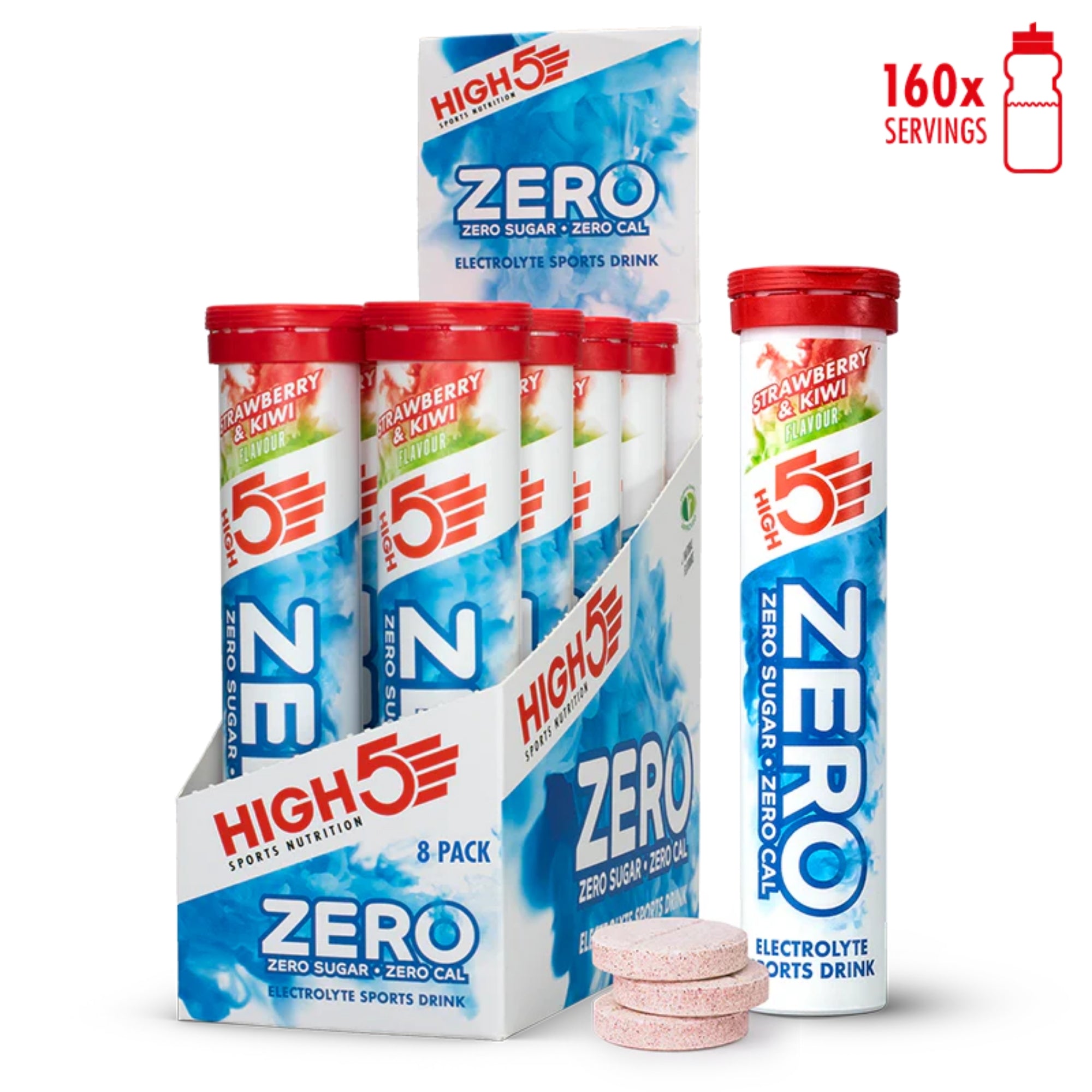 HIGH5 ZERO Strawberry & Kiwi | elektrolyten bruistabletten