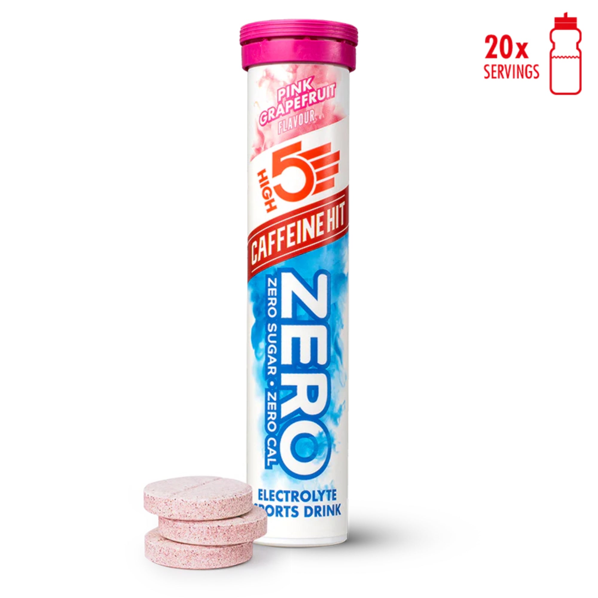 HIGH5 ZERO Caffeine Hit Pink Grapefruit | elektrolyten bruistabletten
