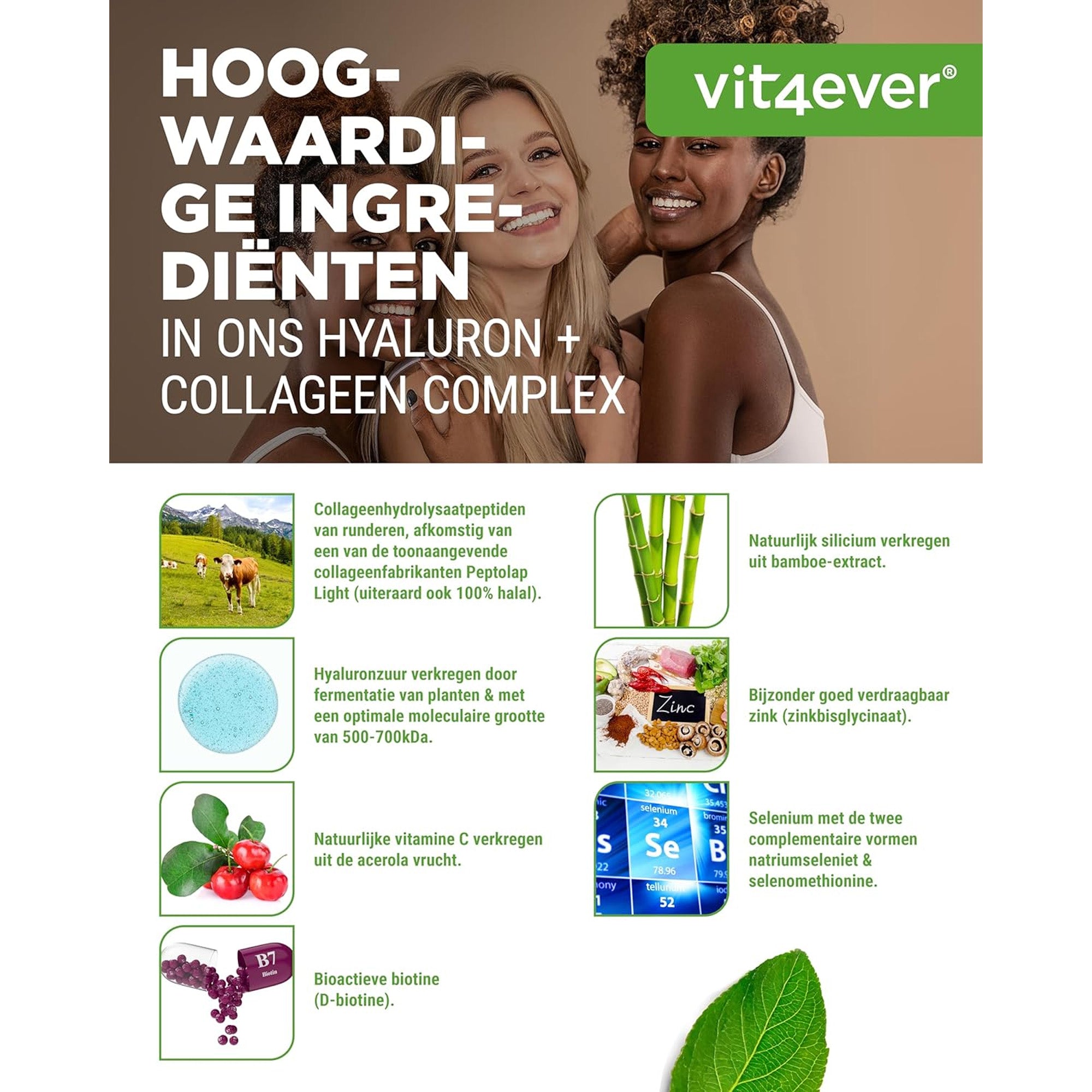 Vit4ever collageen complex voor soepele gewrichten en jeugdige huid