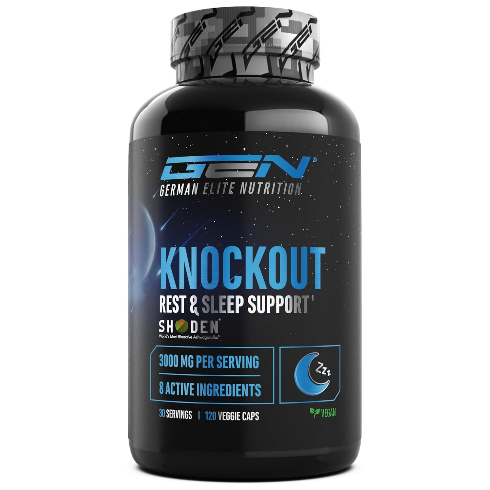 Knockout (Shoden®, Magnesium & Pflanzenextrakte) | 120 Kapseln | German Elite Nutrition