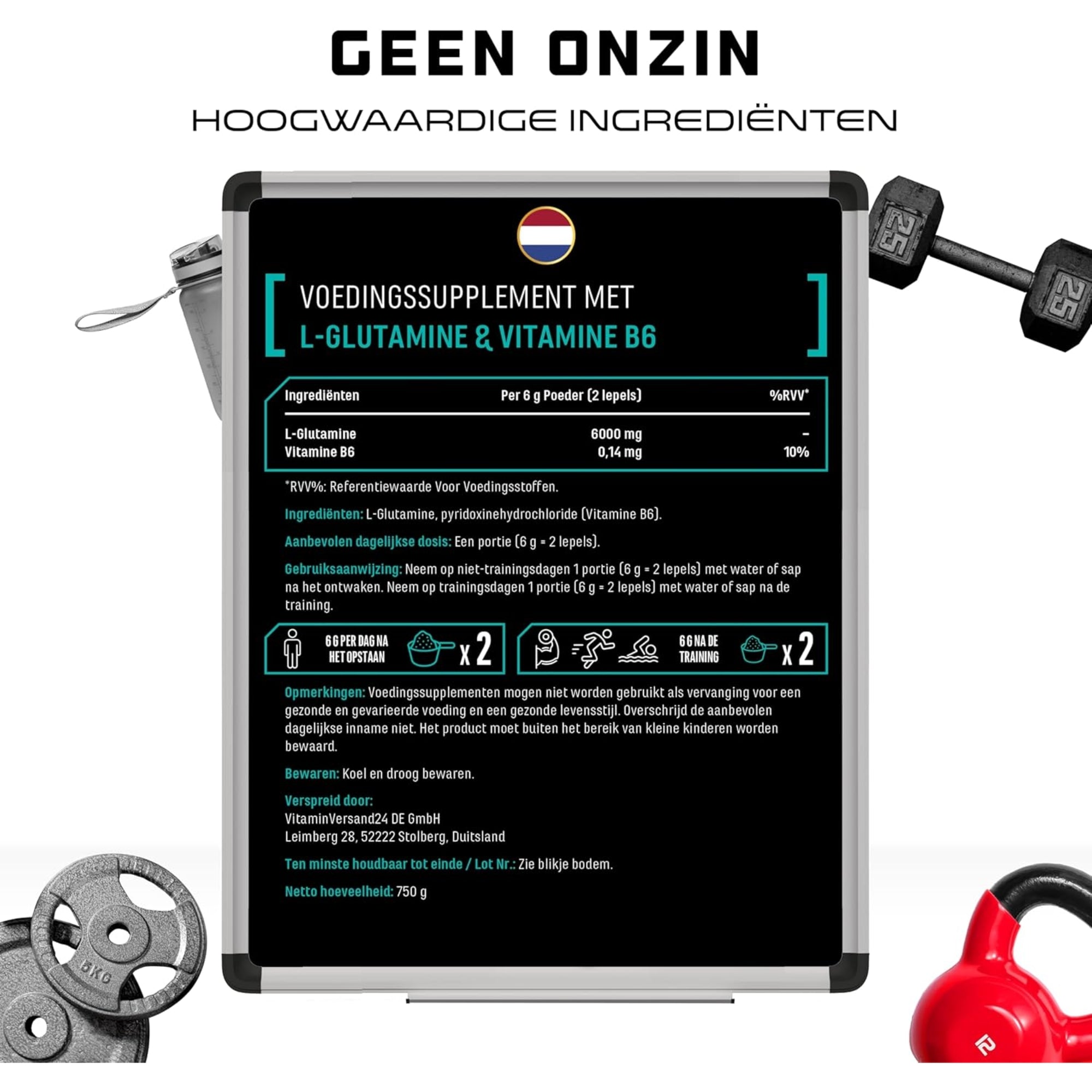 L-glutamine poeder label GEN