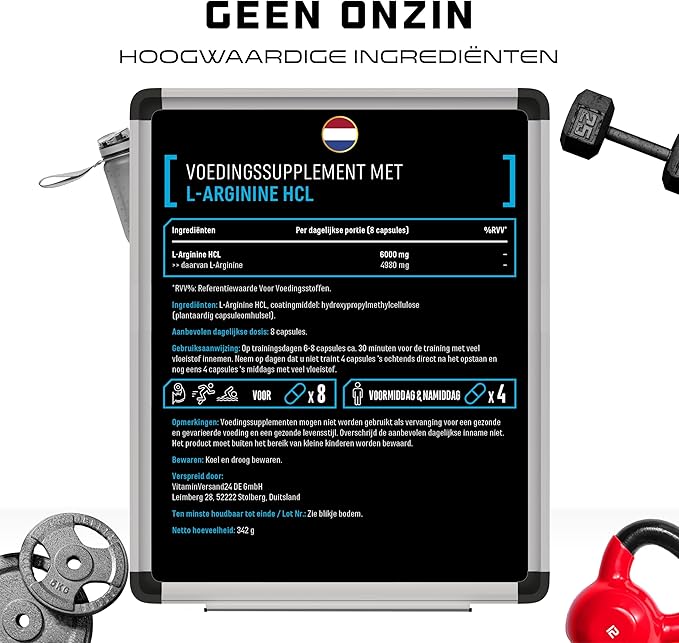 L-Arginin 6000 | 180 capsules | German Elite Nutrition