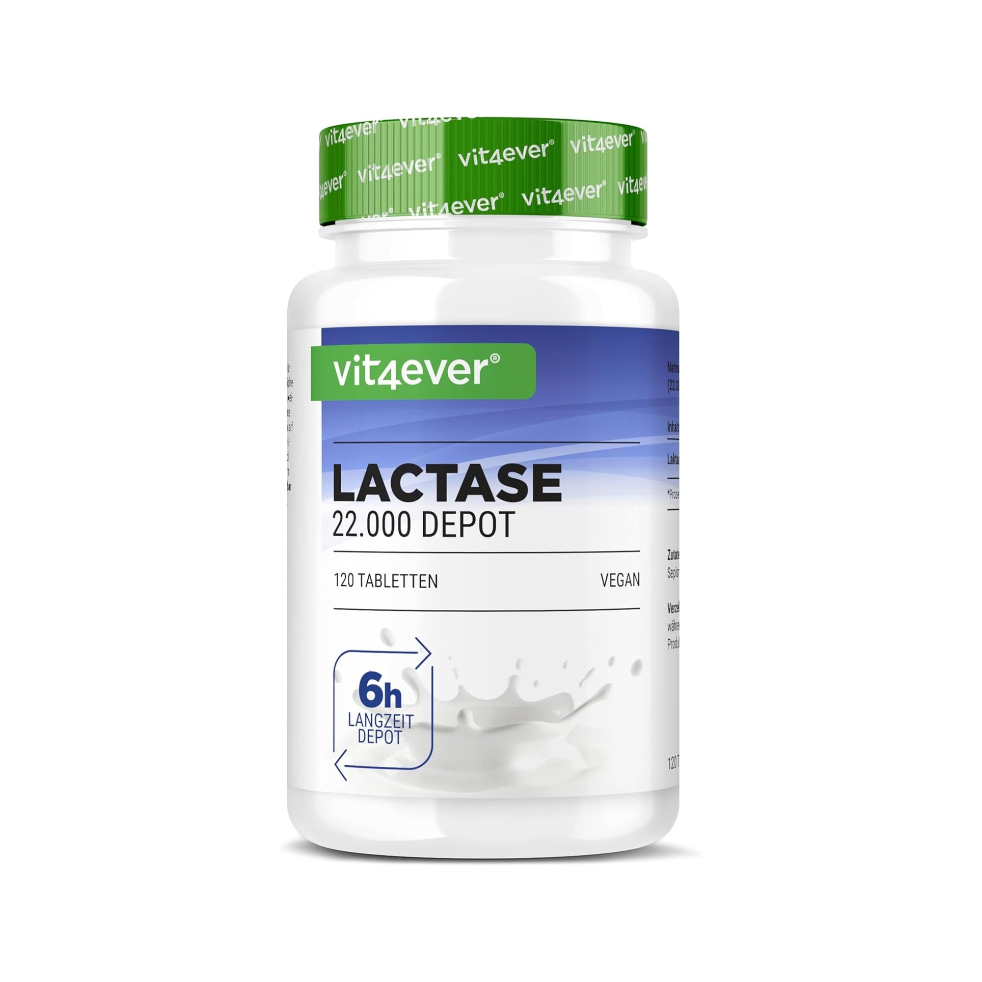 Lactase Supplementen 13.000 en 22.000 FCC (Slow-release) | 120 of 365 tabletten | Vit4ever