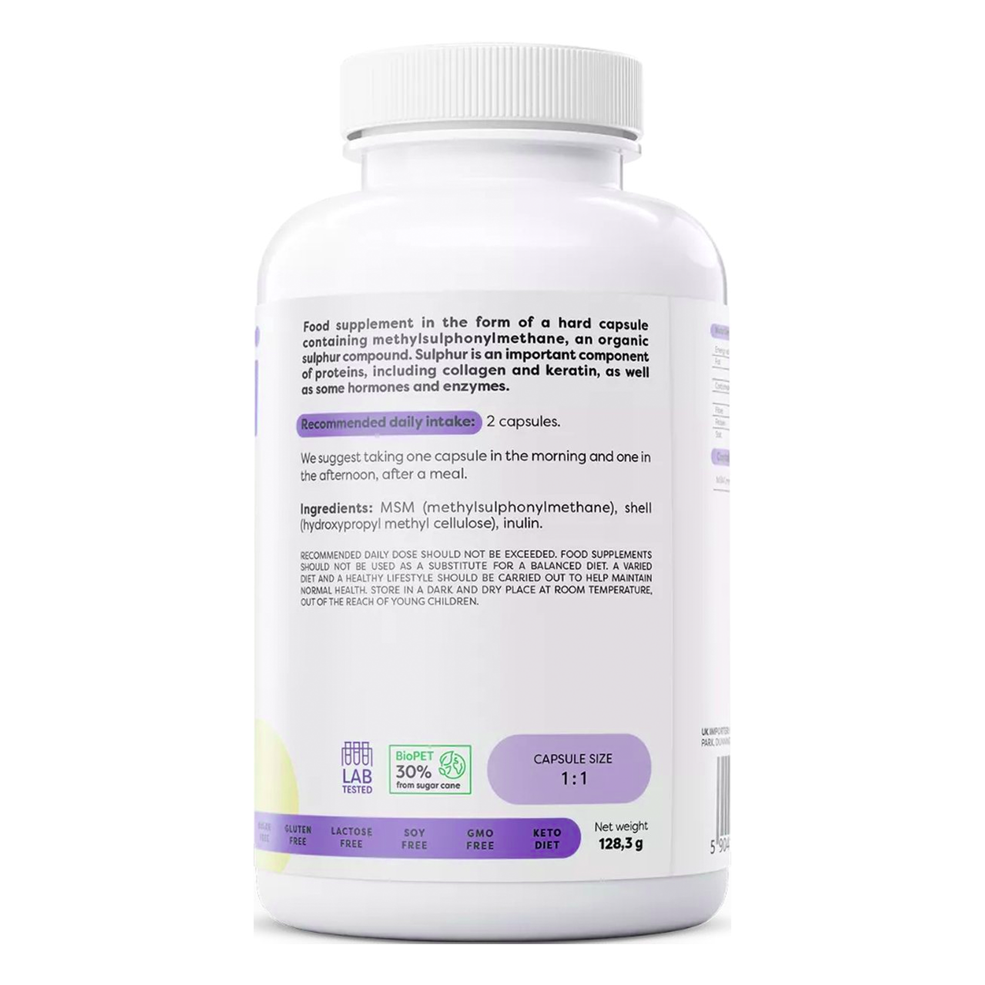 MSM | Methyl Sulfonyl Methaan | 2000mg | 120 Vegan Capsules | Osavi