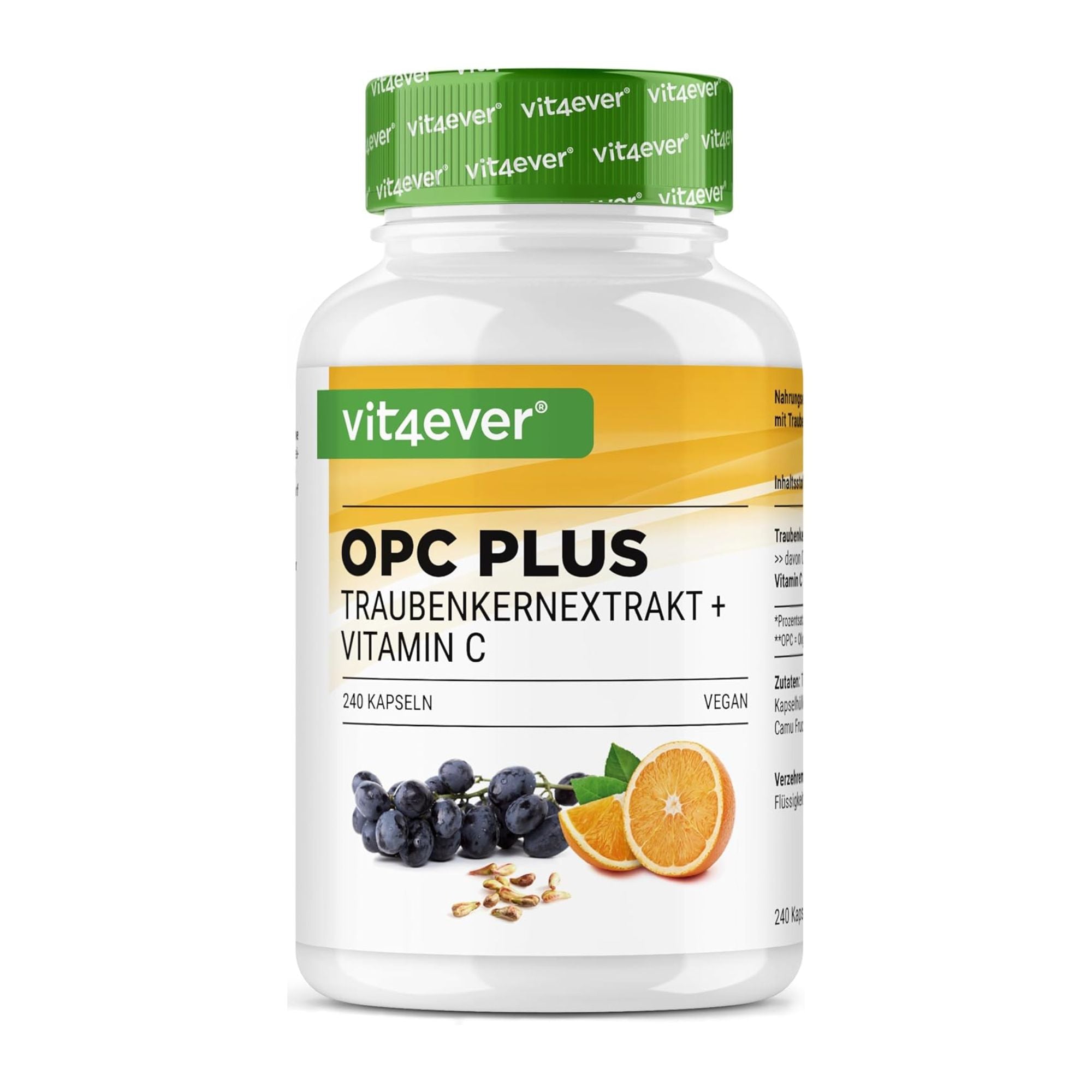 vit4ever Traubenkernextrakt + Vitamin C
