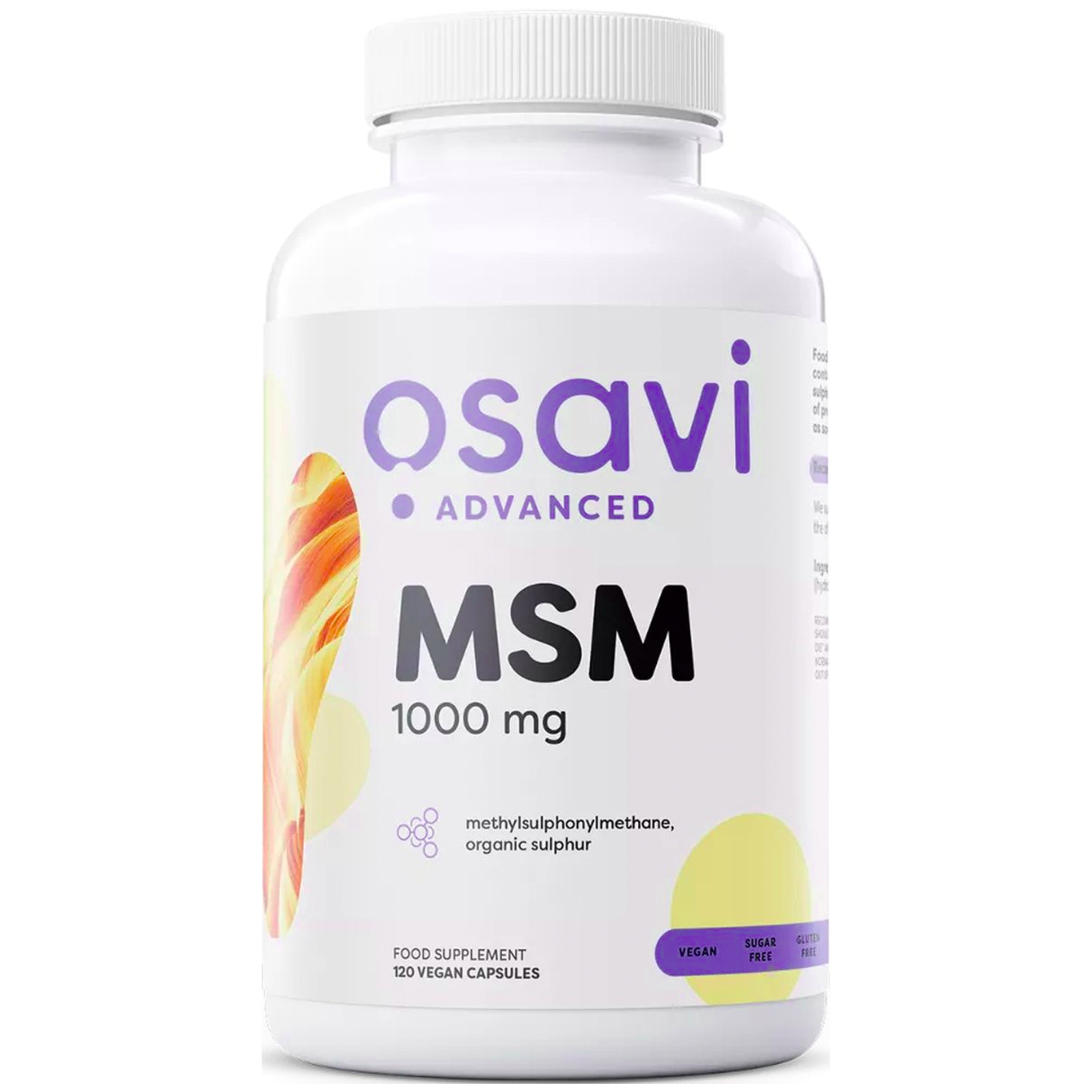 Osavi MSM 2000mg methylsulfonylmethaan - 120 vegan capsules met organische zwavel | kopen in Nederland en België