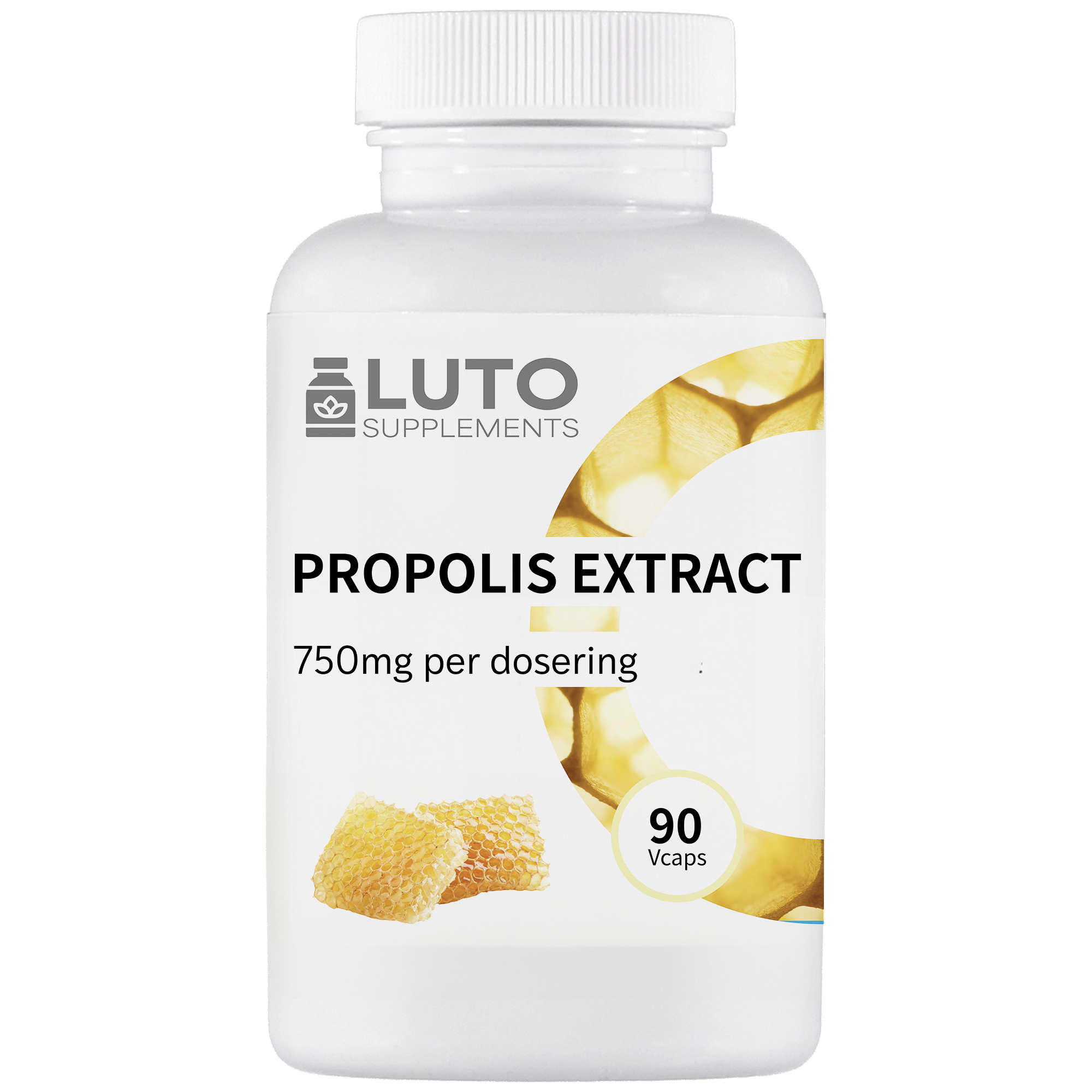 LUTO Supplements Propolis Extract pot met 90 vegetarische capsules - 750 mg per dosering | kopen in Nederland en België