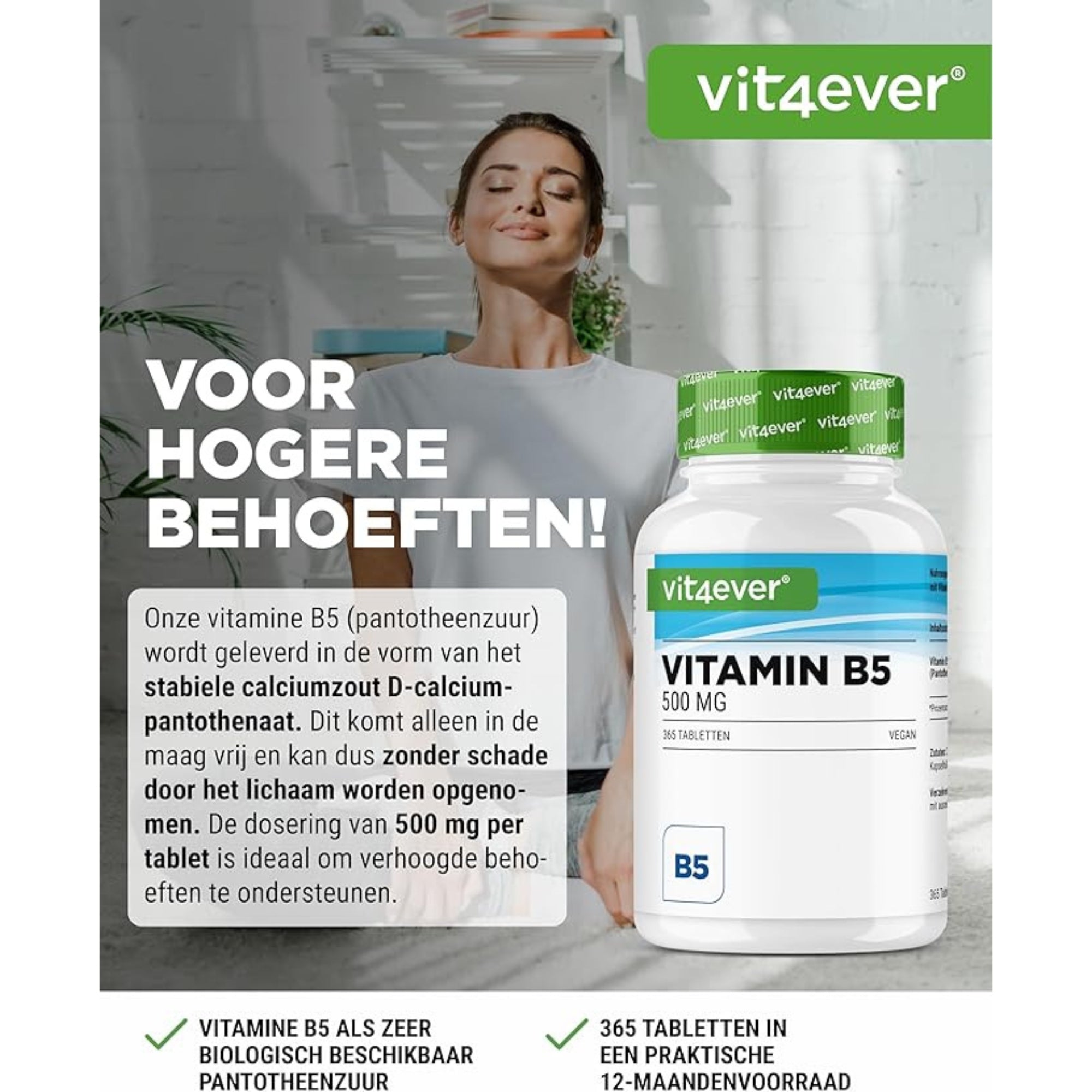 Vitamine B5 tabletten Vit4ever