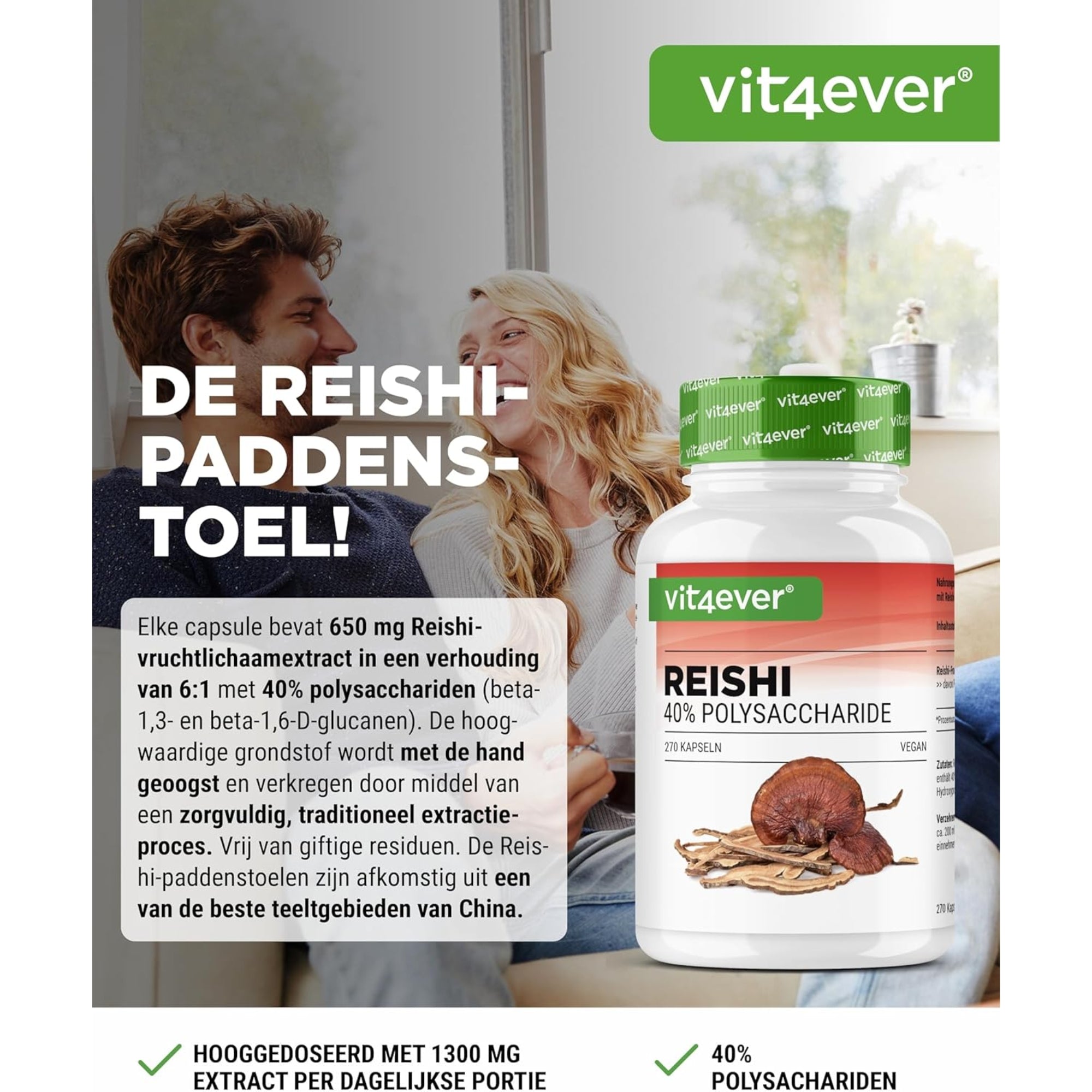 Reishi Intenso 1300mg | 270 capsules | Vit4ever