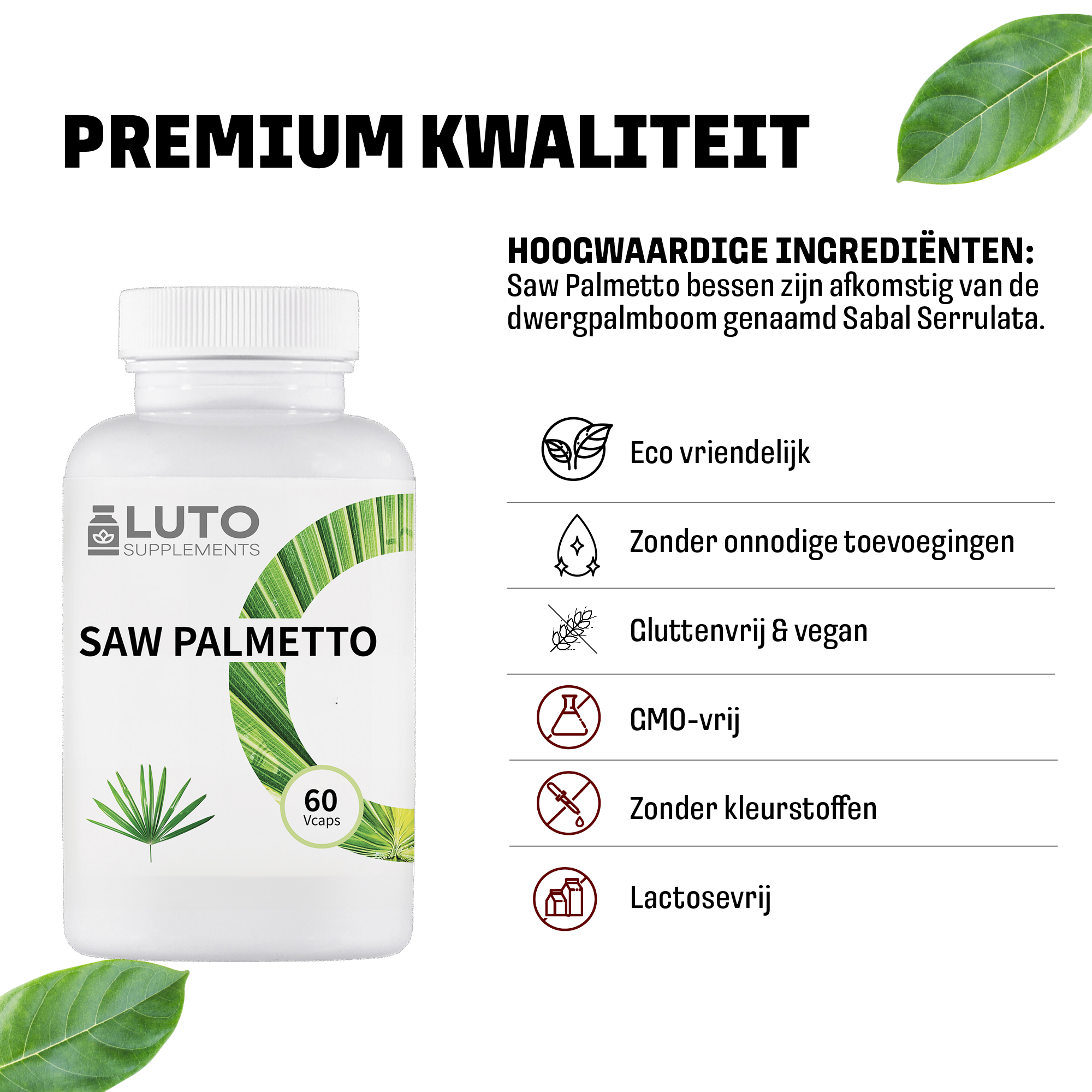 Sägepalme + Zink | 60 pflanzliche Kapseln | LUTO Supplements