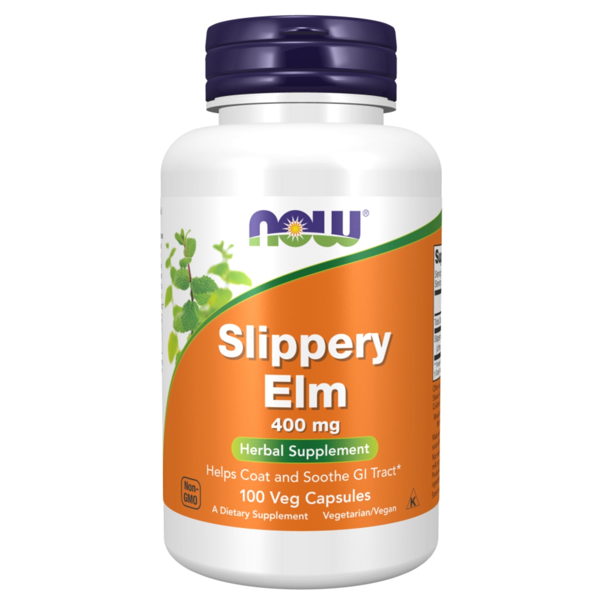 Slippery Elm 400 mg (Rote Ulme) | 100 Kapseln | NOW® Foods